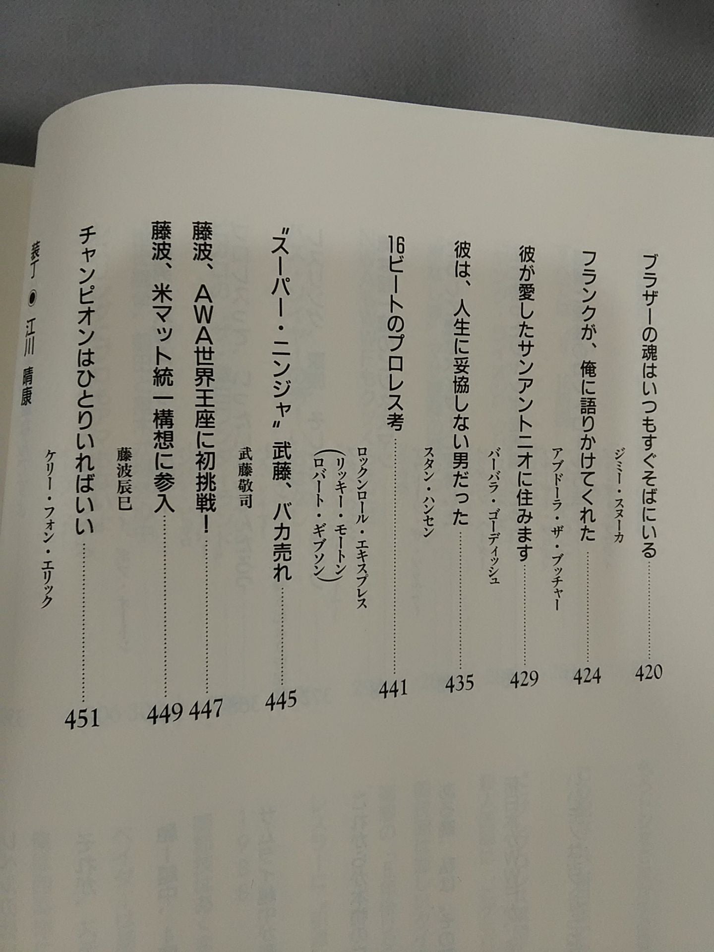 Decade Testimonies of 100 Pro Wrestler (Part 1)