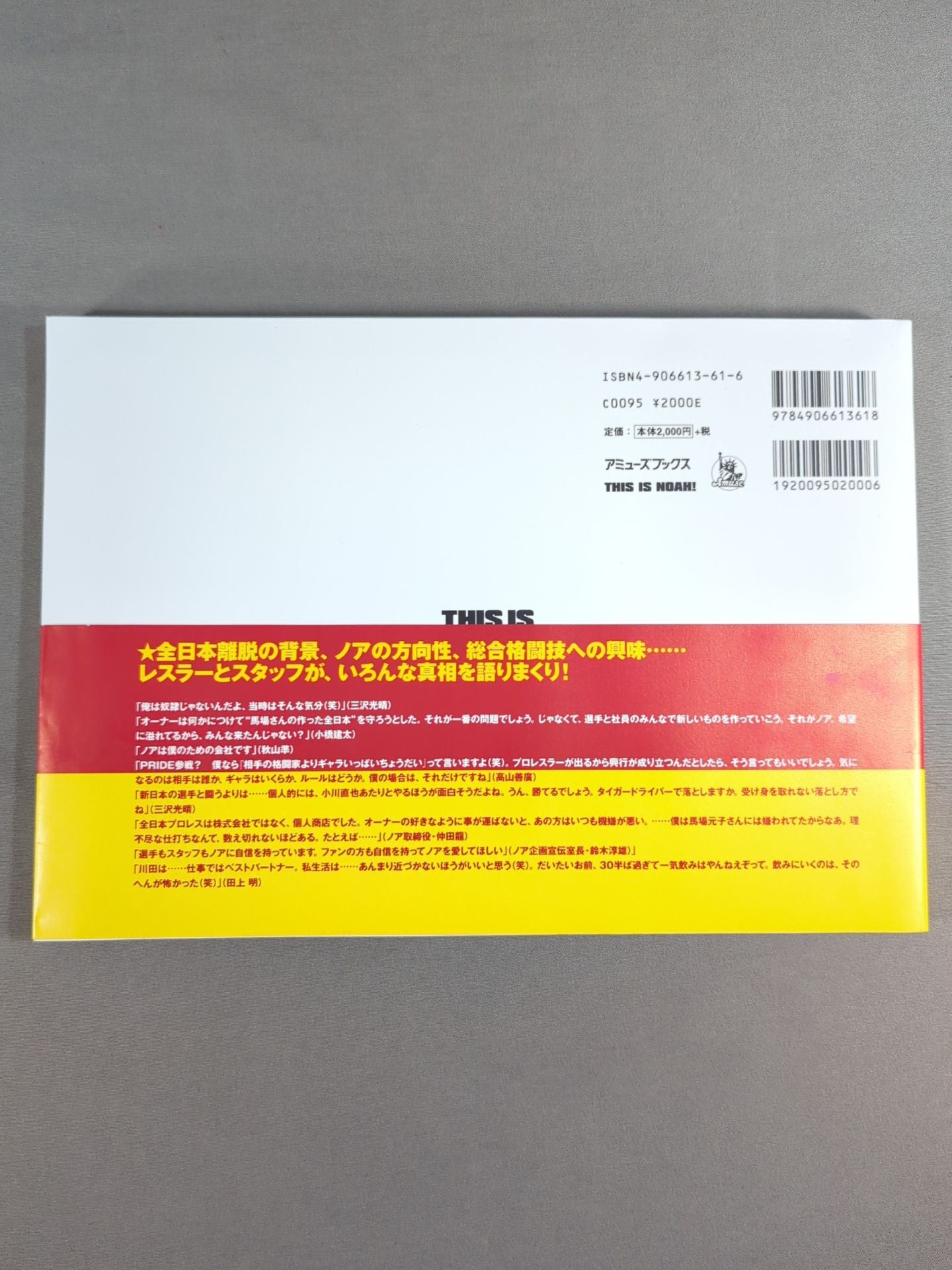 THIS IS NOAH! Pro-wrestling Noah Official 'Behind' Pamphlet