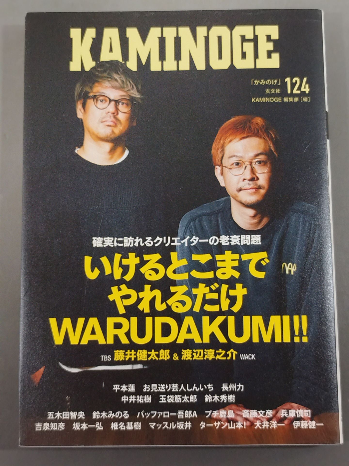 KAMINOGE Vol.124 / Two people with beards, glasses, and sometimes blonde hair
