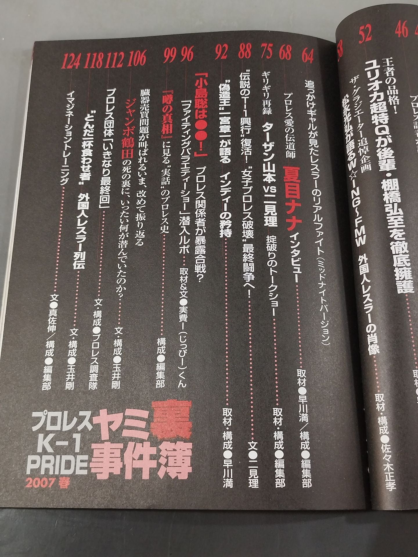 プロレス・K-1・PRIDE ヤミ裏事件簿2007春