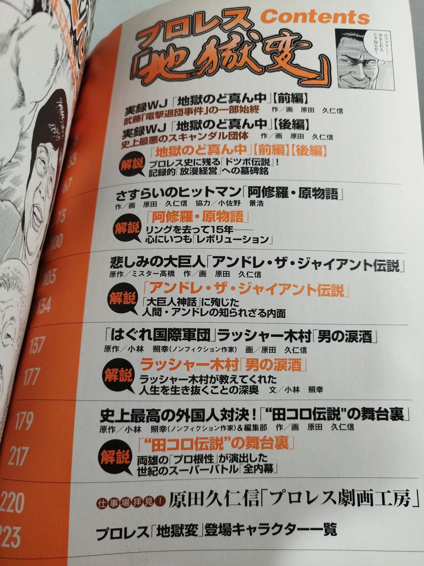 別冊宝島1630 プロレス『地獄変』闘う男たちの「光と影」を描くプロレス劇画の決定版!