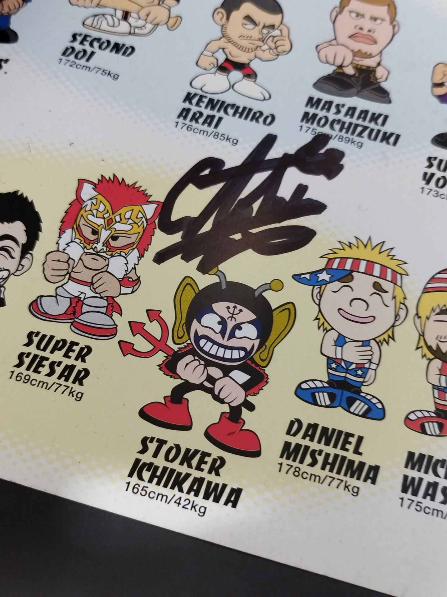 [6 fighters hand signed autograph DRAGON GATE Official Book