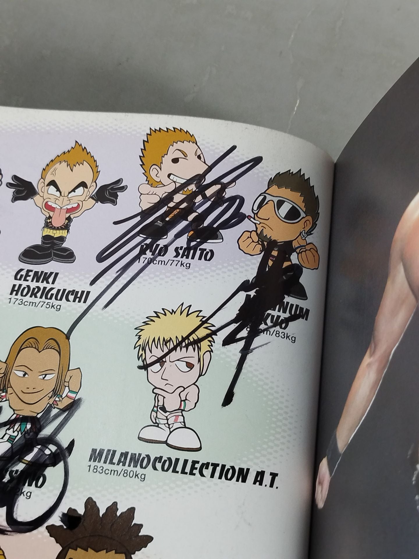 [6 fighters hand signed autograph DRAGON GATE Official Book