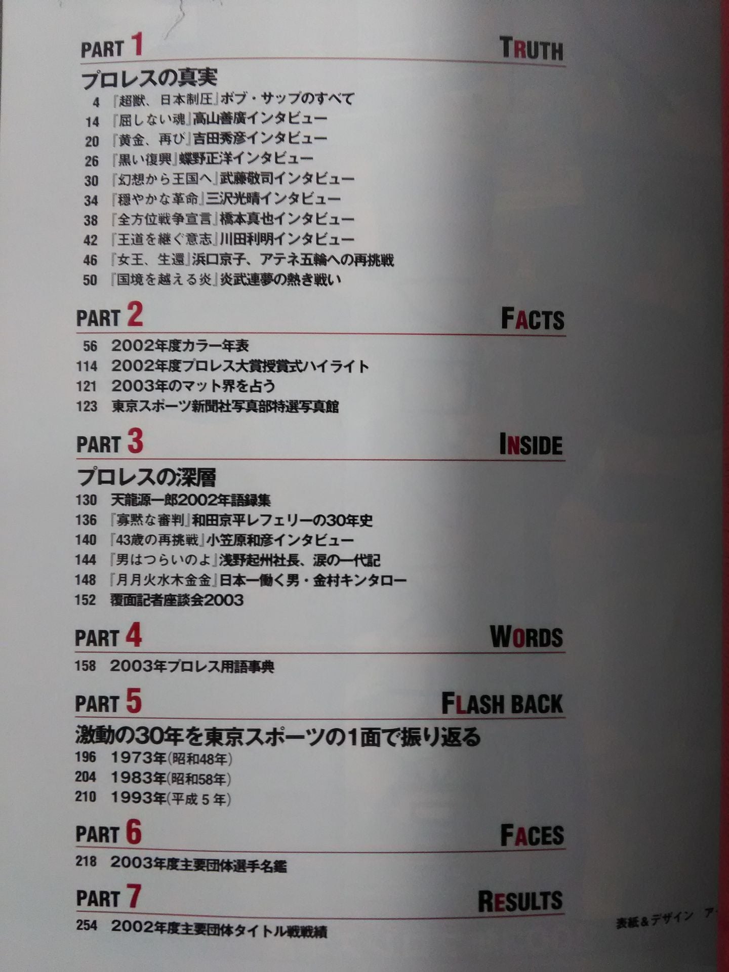 PRO-WRESTLING YEAR BOOK 2003 / 2003年プロレス年鑑