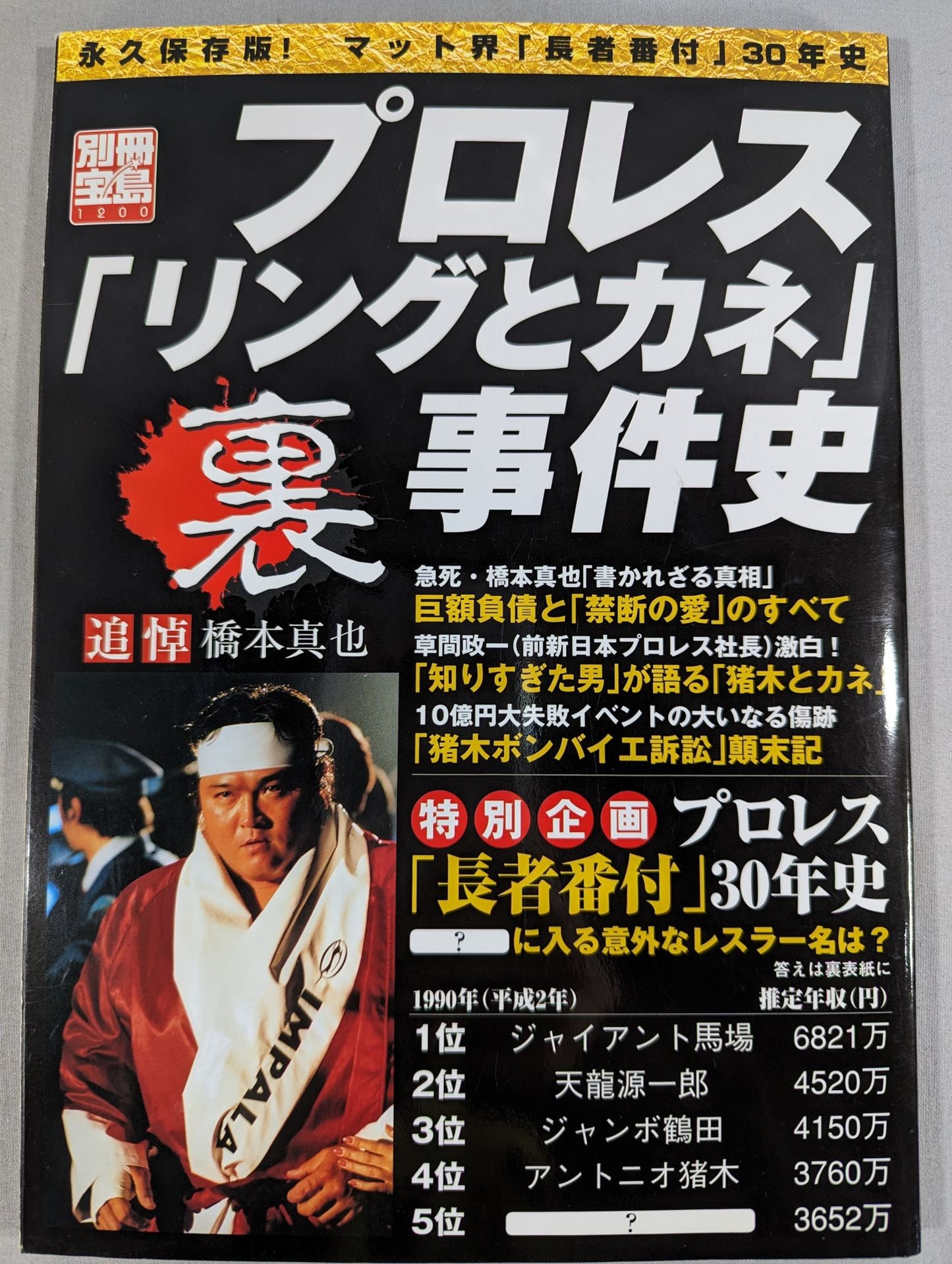 Bessatsu Takarajima 1200 Pro Wrestling "Ring and Money" Back Case History