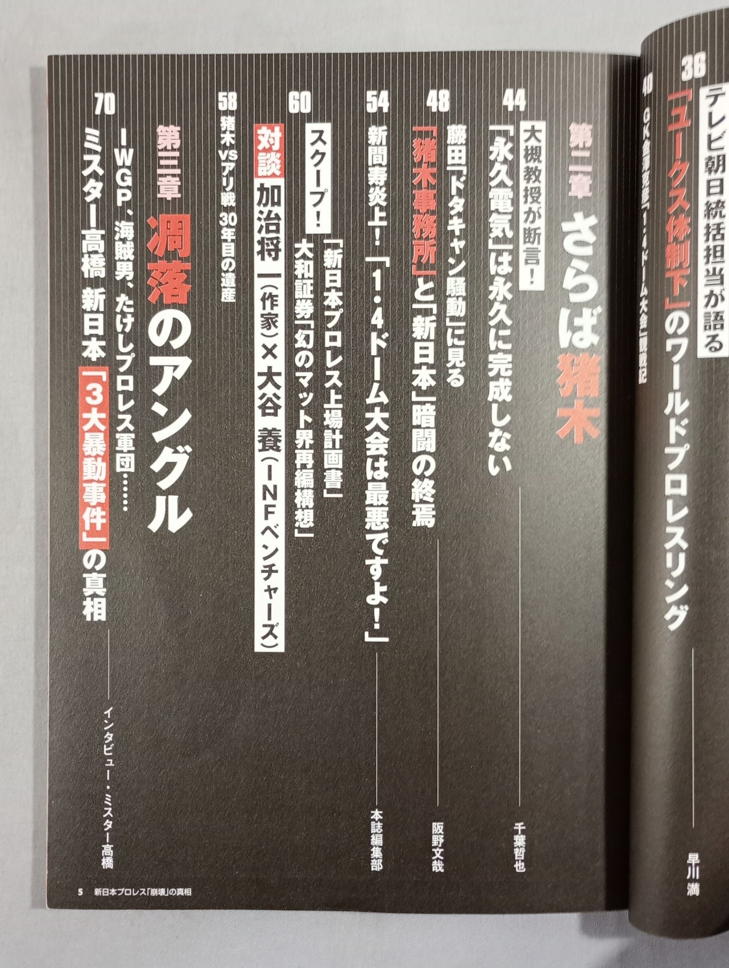 別冊宝島1260 新日本プロレス「崩壊」の真相
