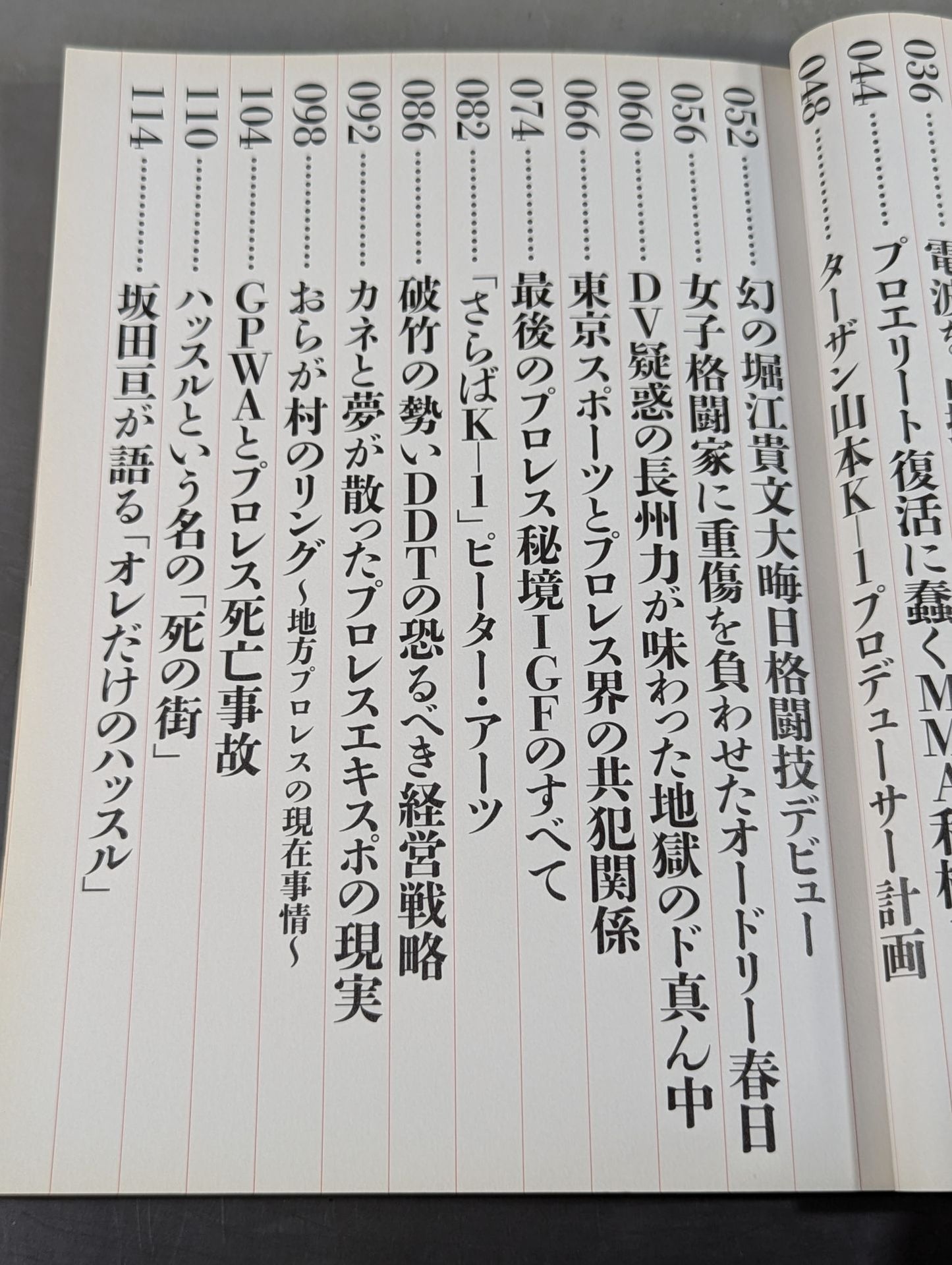 マット界 噂の三面記事 プロレス格闘界の光と影を探る「底が丸見えの底なし沼」ムック