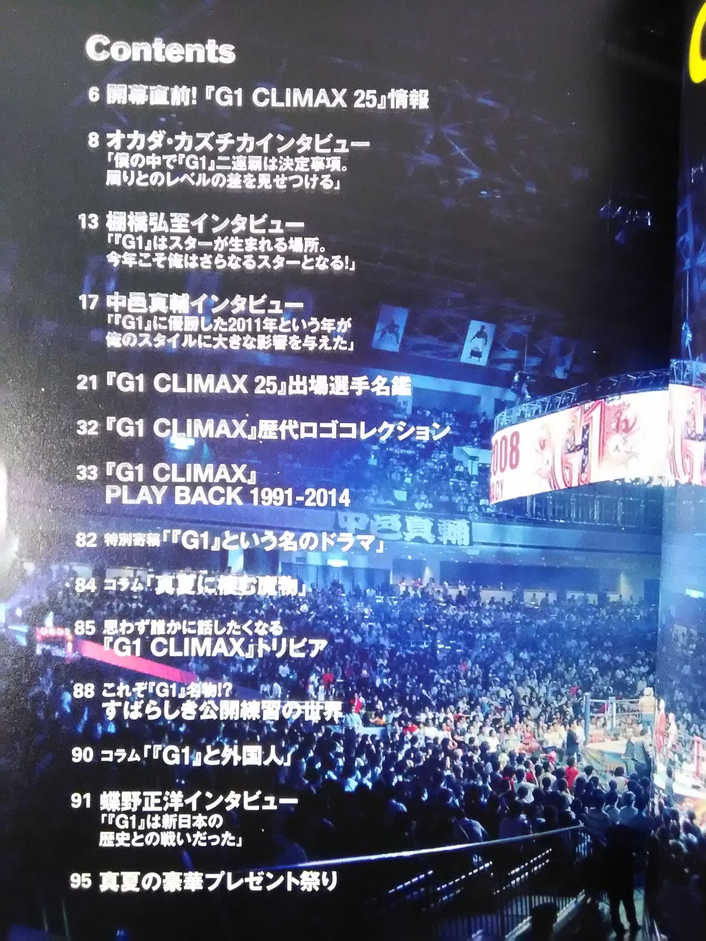 新日本プロレスマガジン G1 CLIMAX 1991-2015 公式ガイド