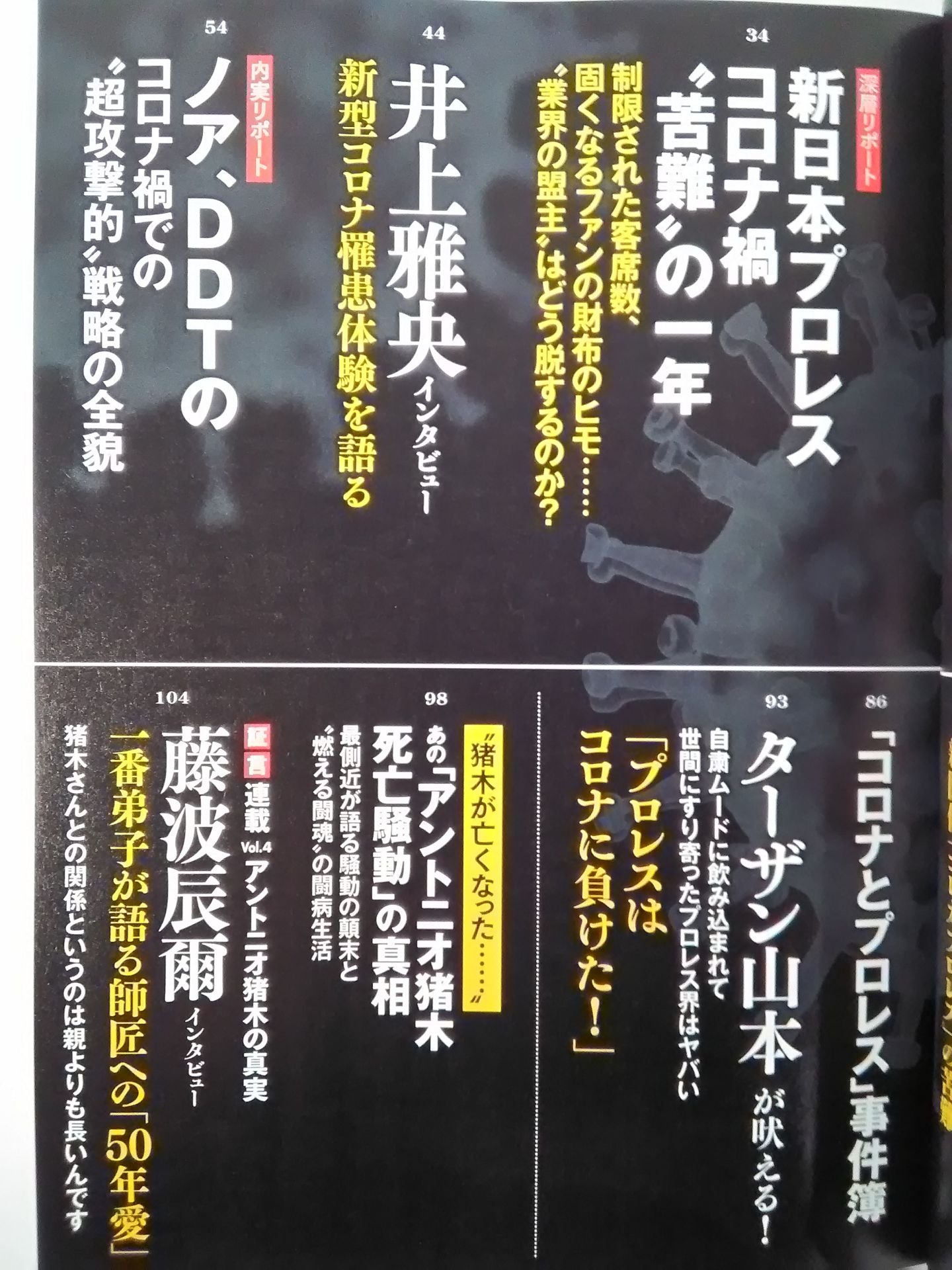 シリーズ 逆説のプロレス Vol.19 「コロナとプロレス」適者生存の掟