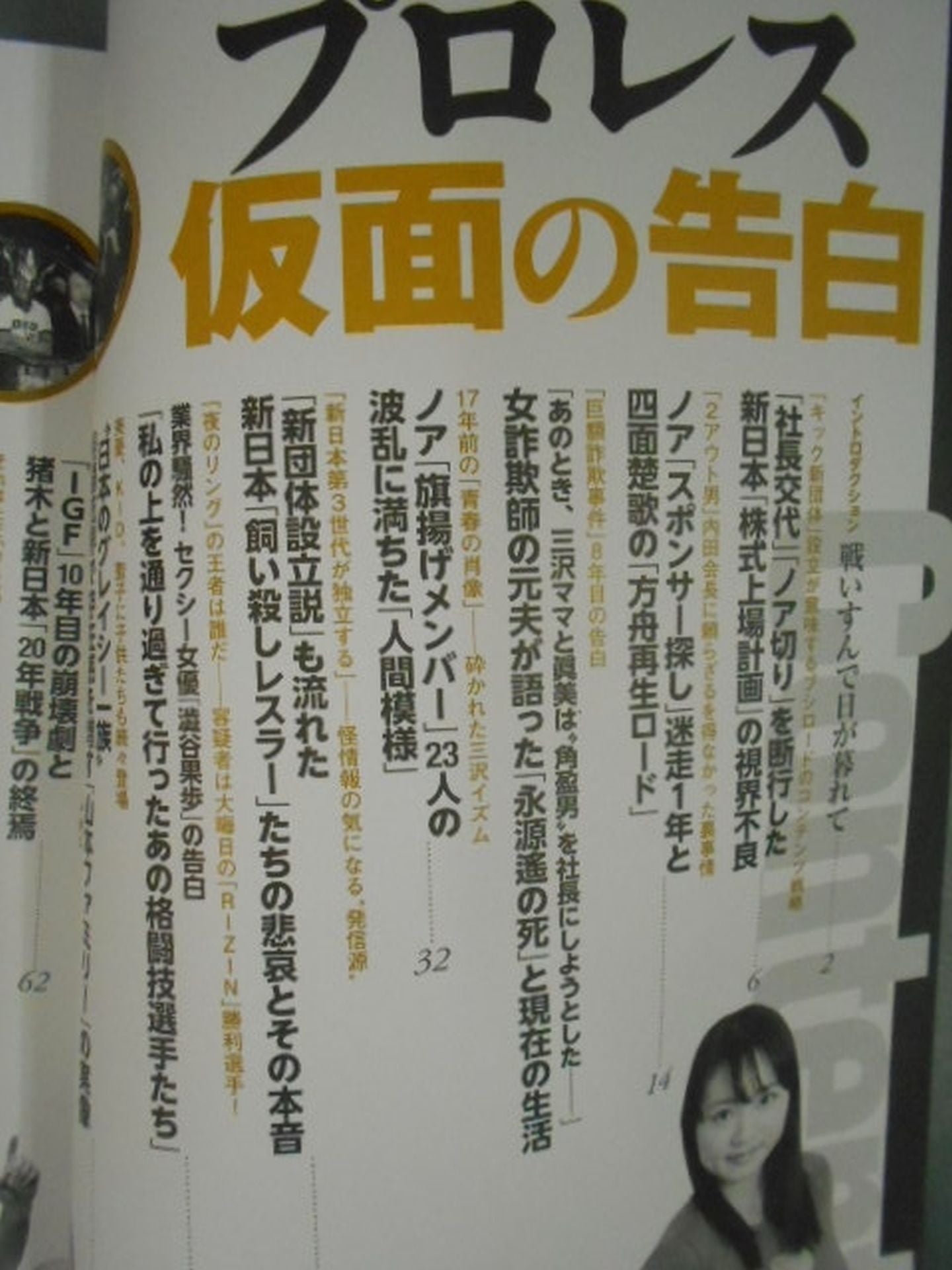 別冊宝島2543 プロレス 仮面の告白 AV界の新星が初めて語った「夜の格闘技」全貌