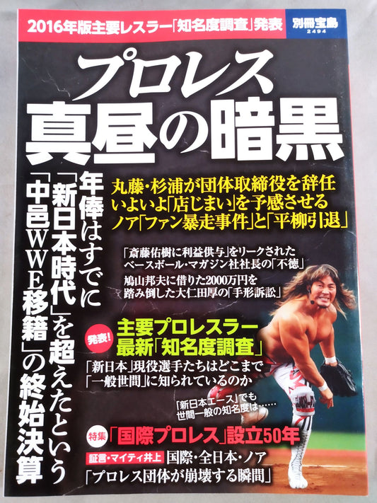 別冊宝島2494 プロレス 真昼の暗黒 2016年版主要レスラー「知名度調査」発表
