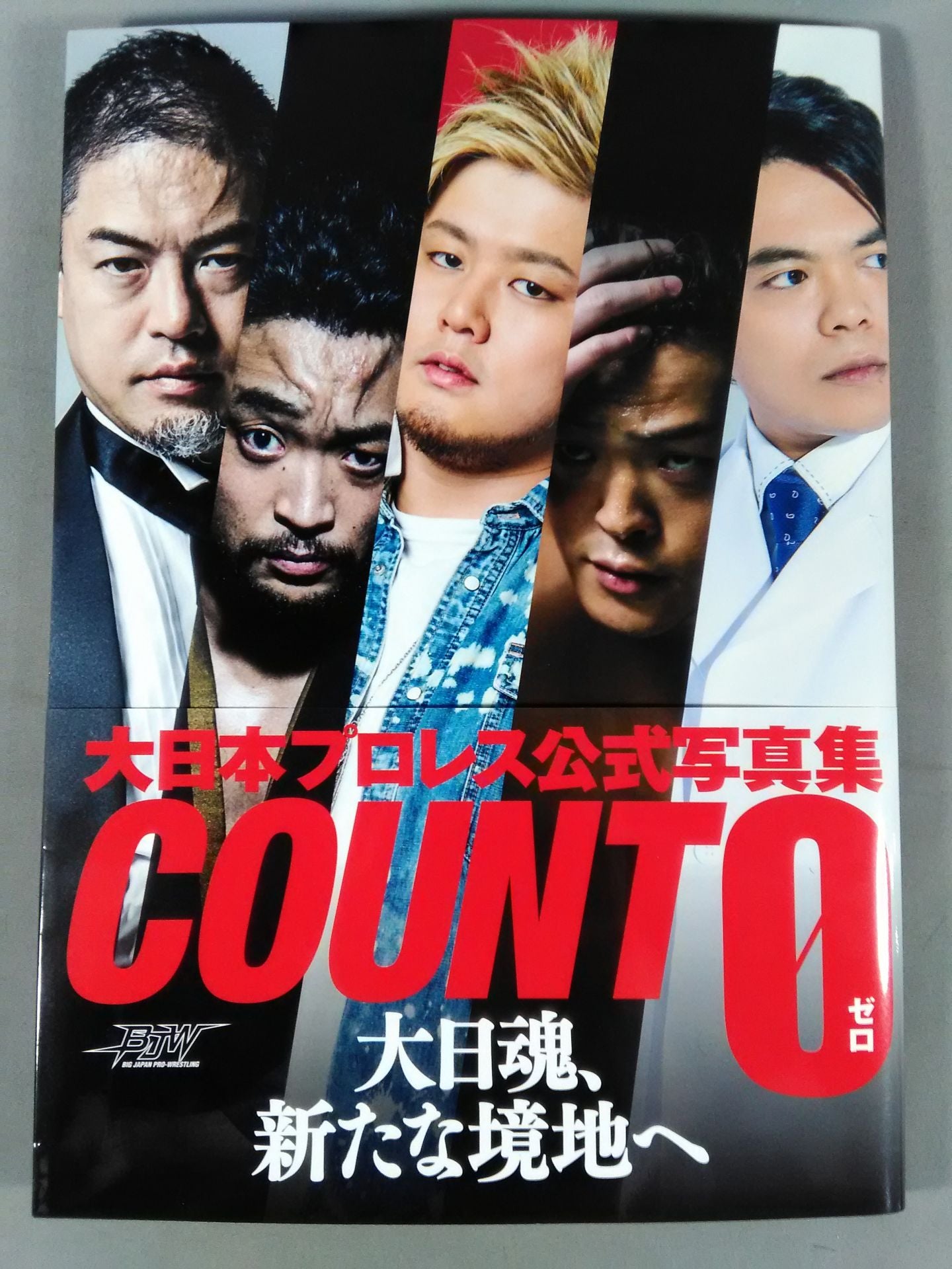 [2 fighters hand signed autograph Big Japan Pro Wrestling OfficialPhoto COUNT 0 (zero)