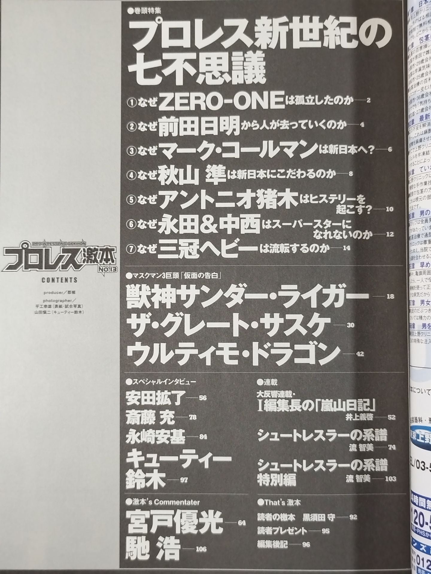 プロレス激本13 / 仮面の告白その本音を聞け!
