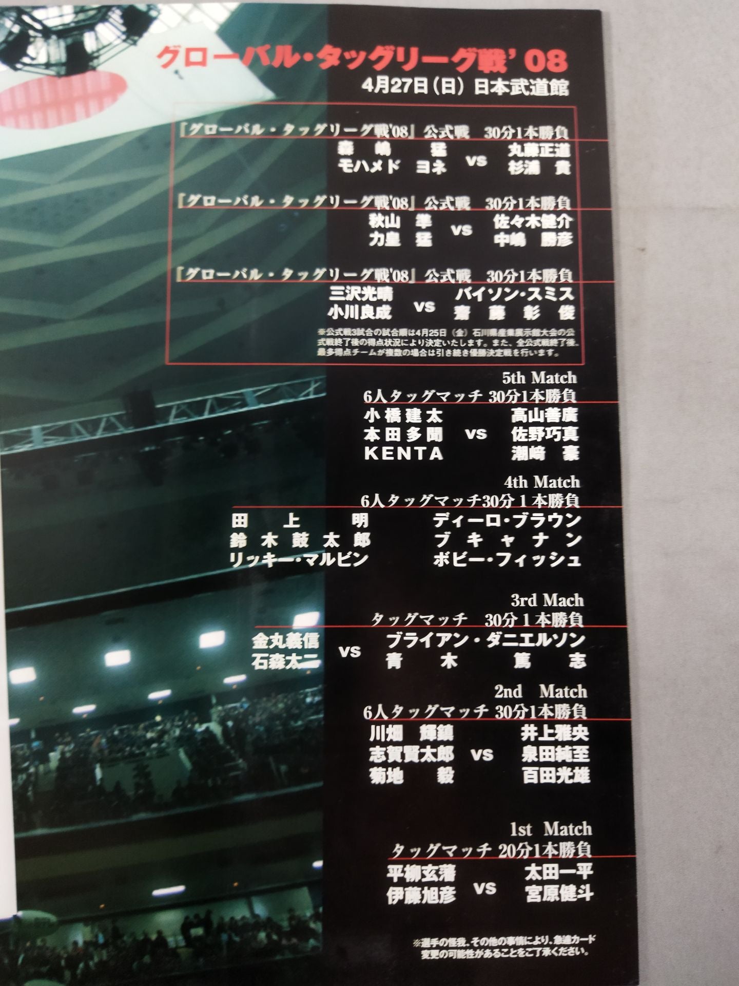 2008グローバル・タッグリーグ戦 / GLOBAL TAG TEAM LEAGUE08
