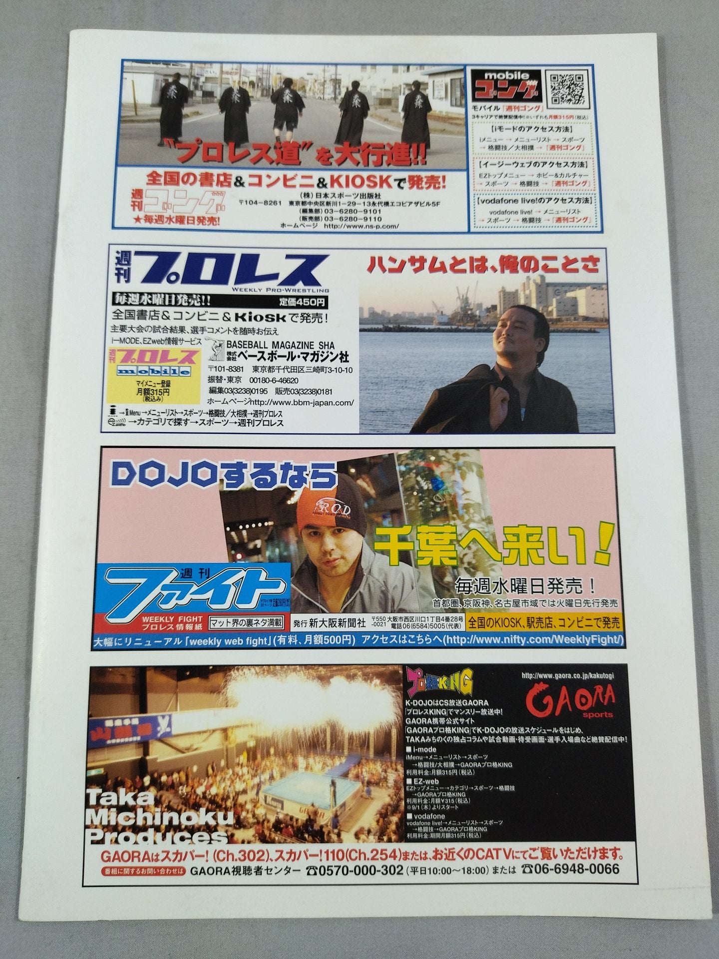 [2 fighters hand signed autograph 】KAIENTAI-DOJO Vol.13