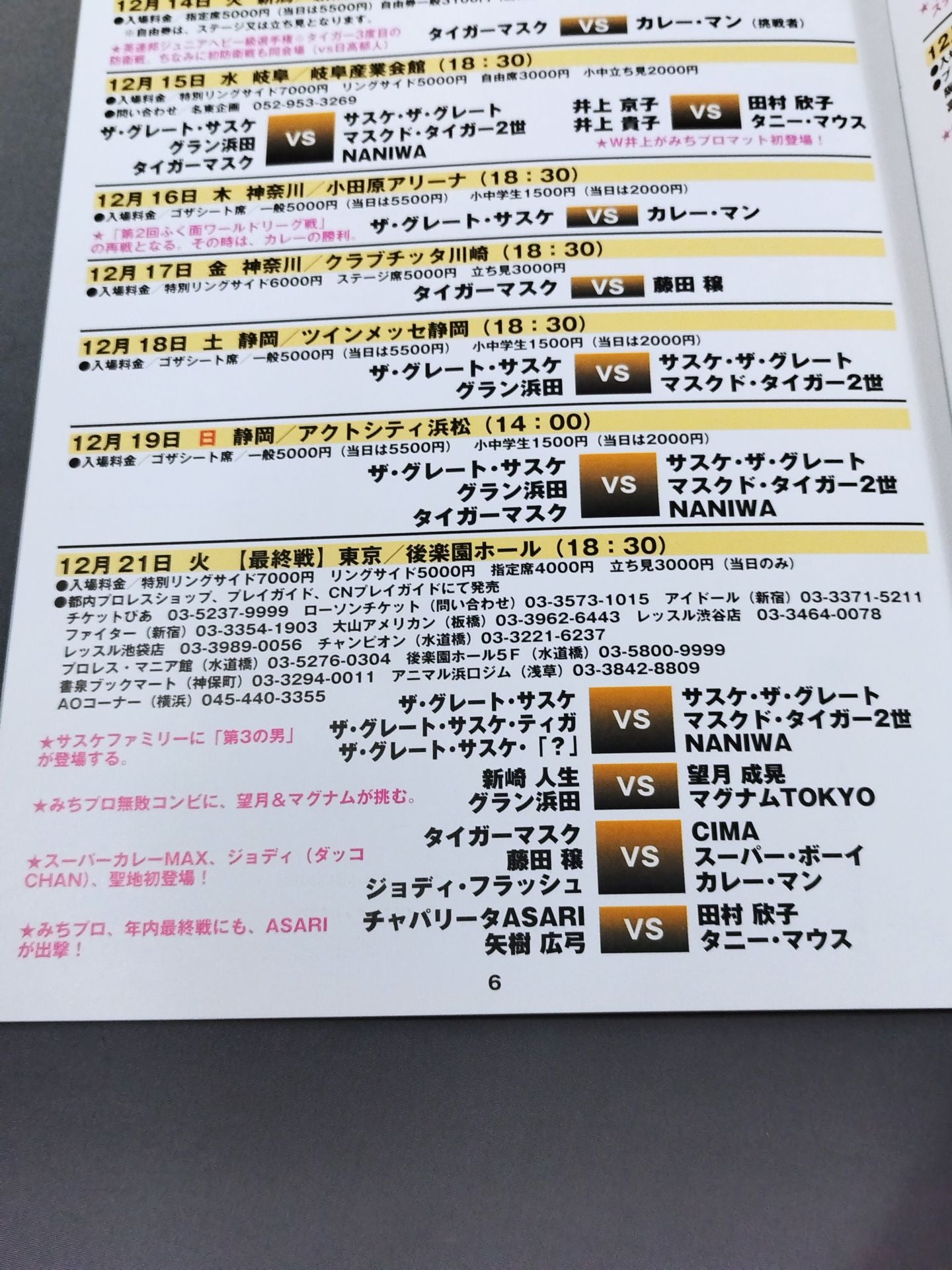 みちのくプロレス オフィシャルパンフレット Vol.53