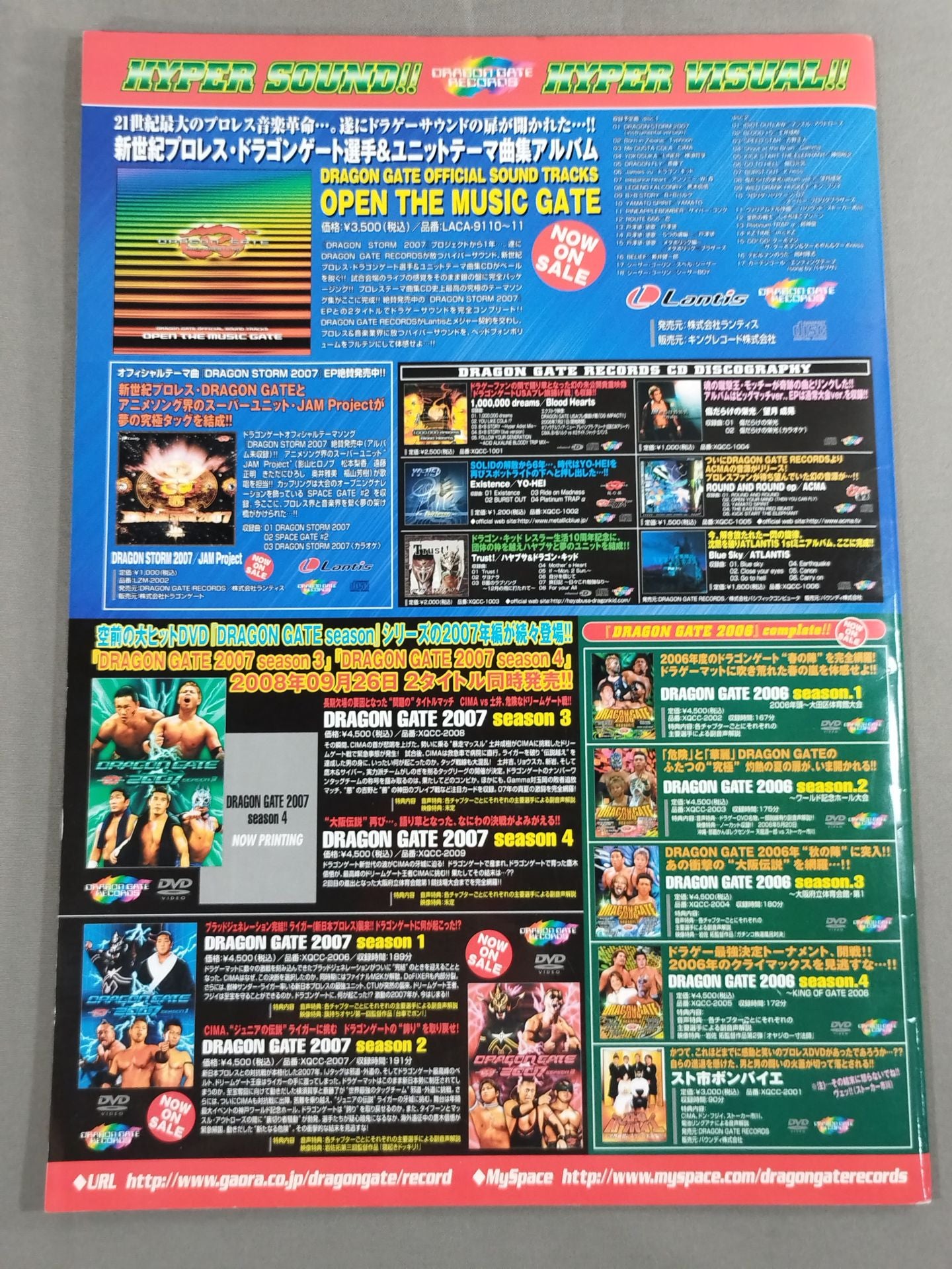 2008ドラゴンゲート オフィシャルパンフレット Vol.Ⅷ(Vol.8)
