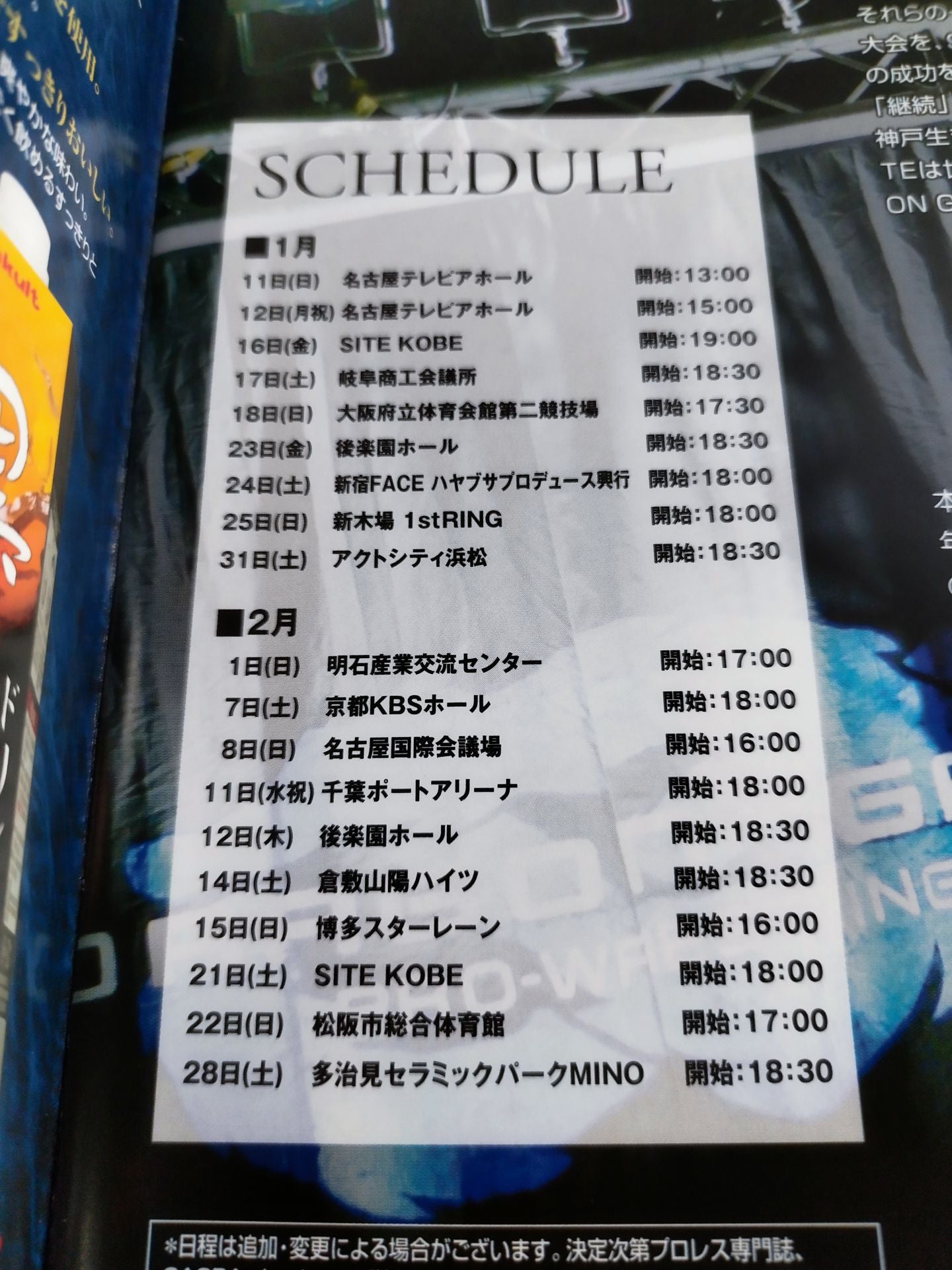 2009ドラゴンゲート オフィシャルパンフレット(1月~2月)