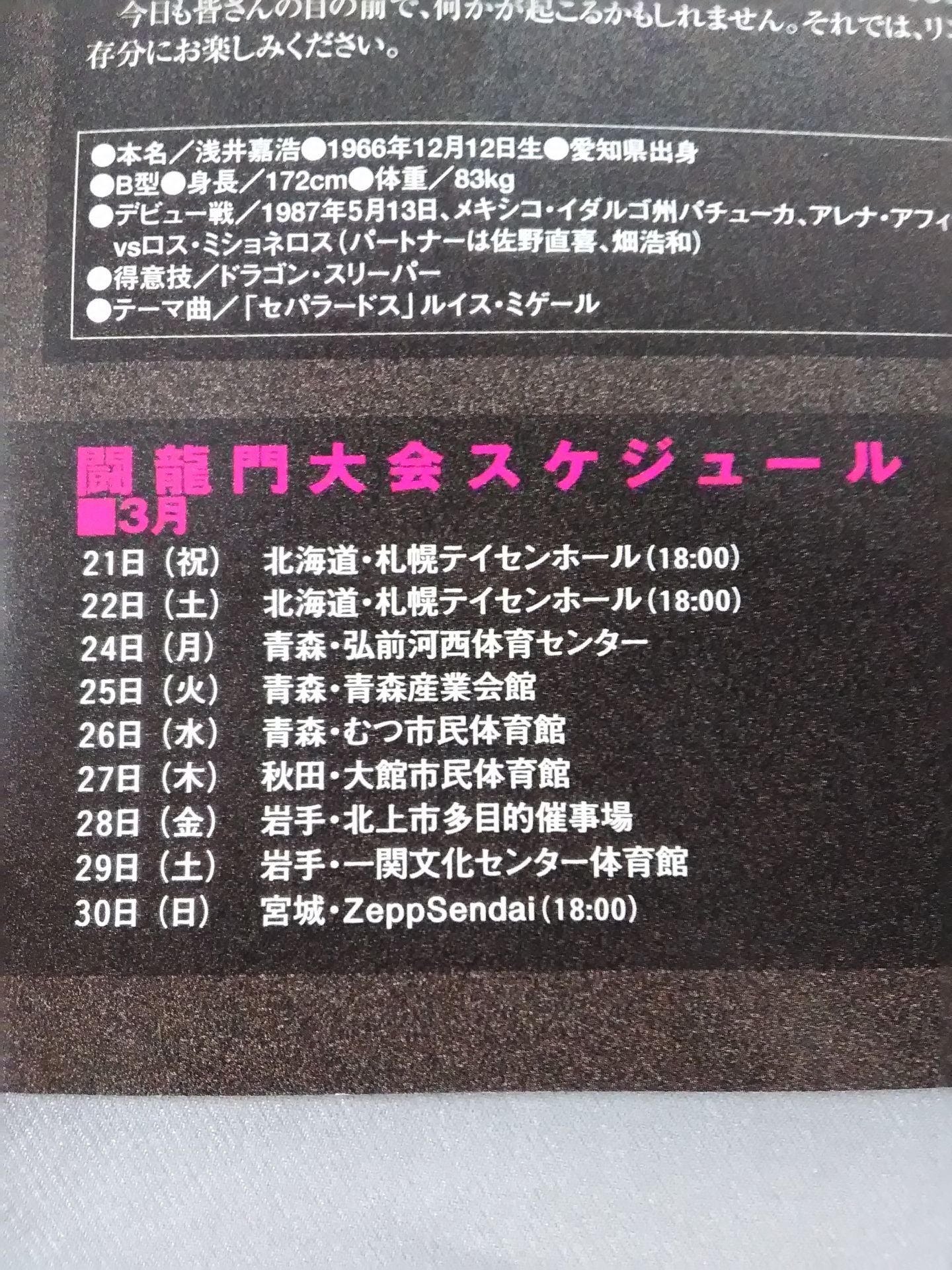 2003 Toryumon JAPAN Official Pamphlet (March~April)