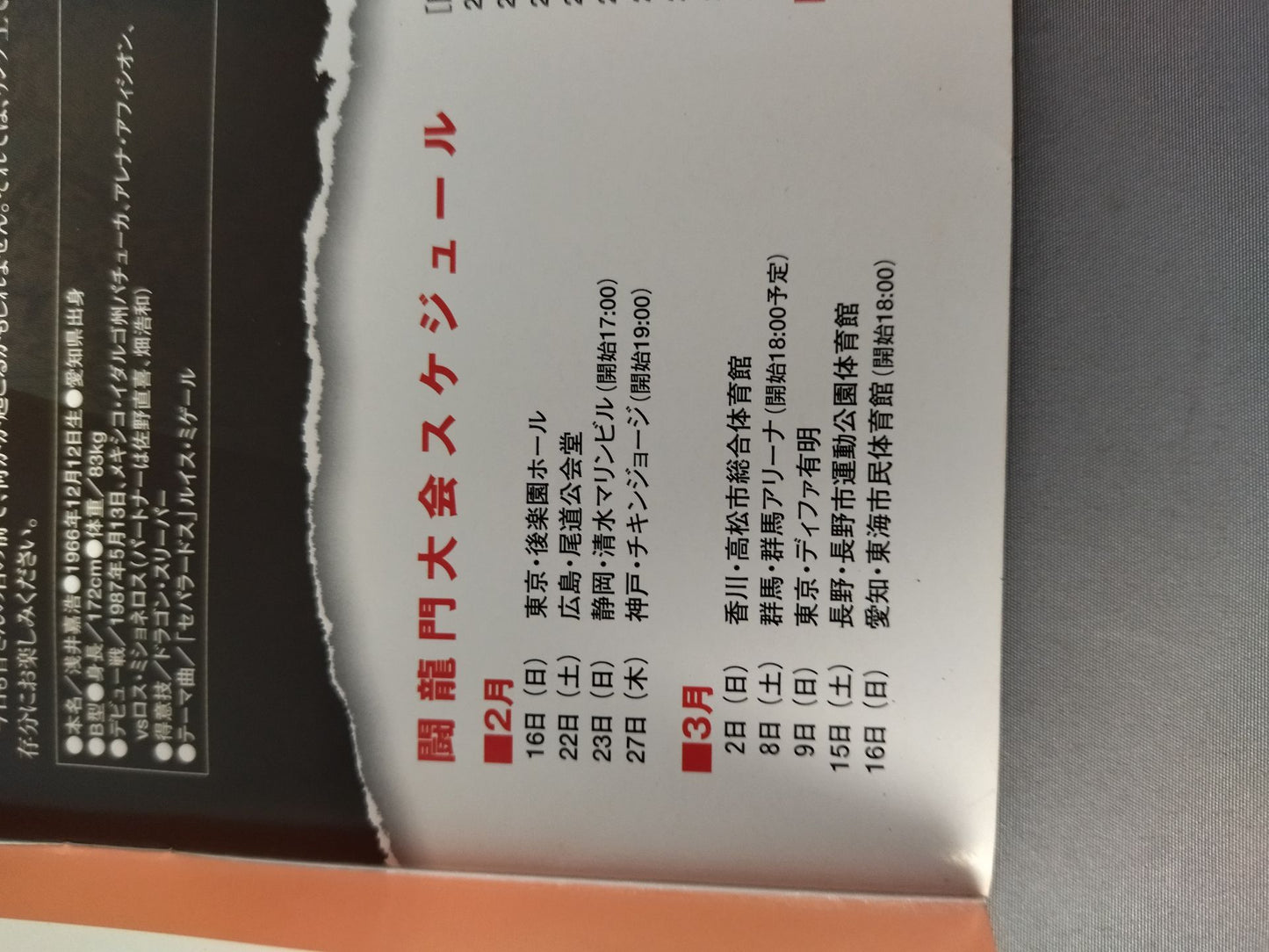 2003 Toryumon Japan Official Pamphlet (February~April)