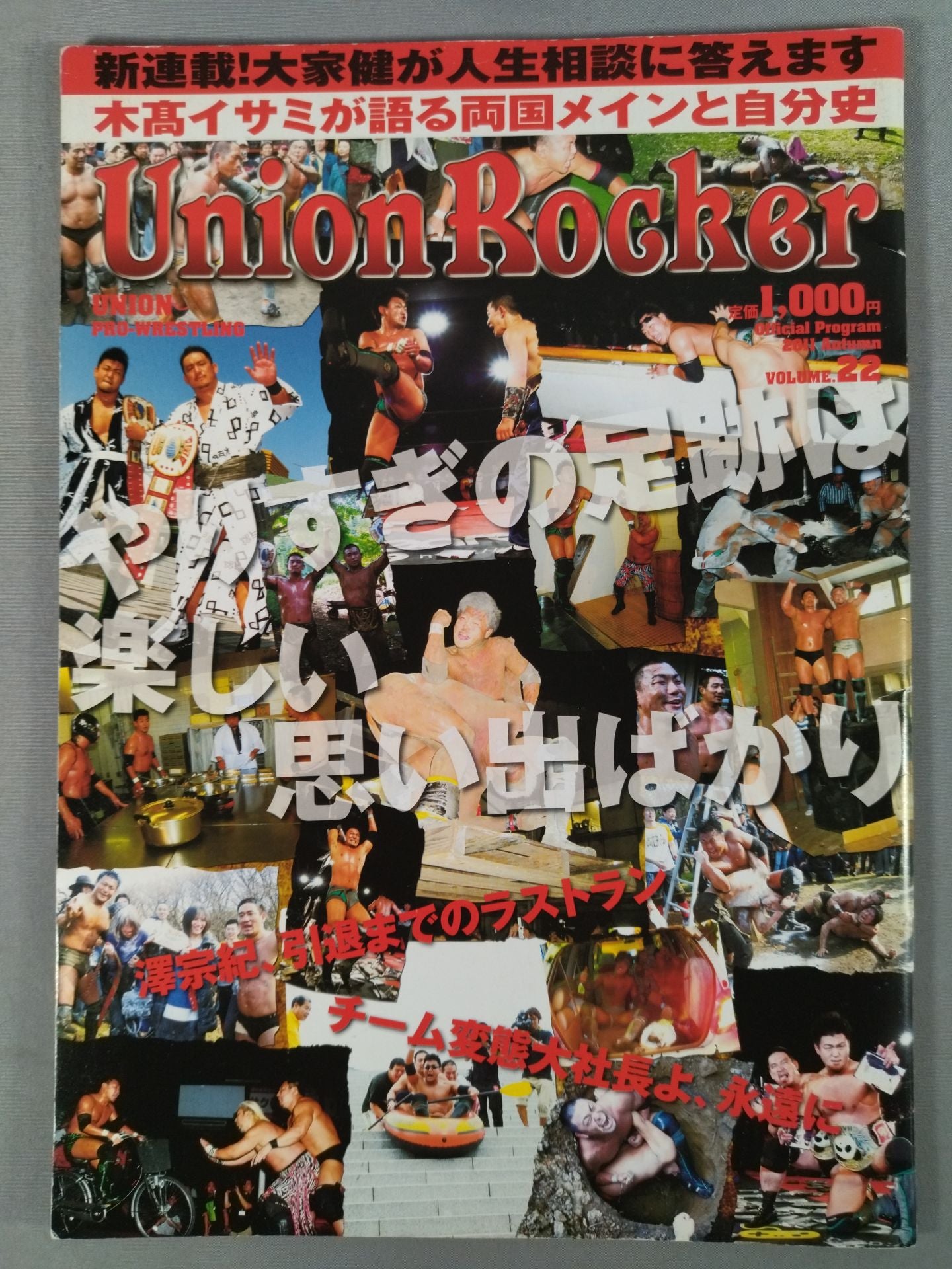 [2 fighters hand signed autograph DDT & Union Official Program Fall 2011 Vol. 22