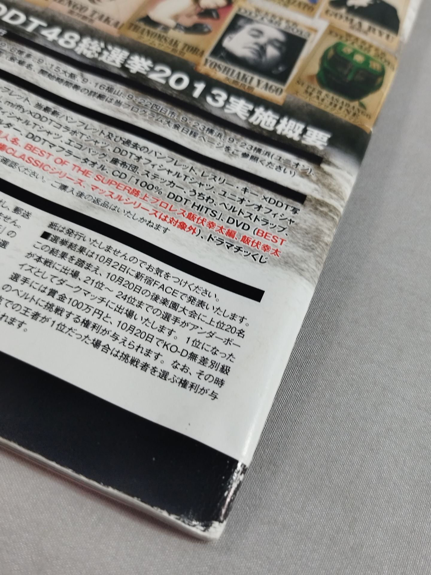 [Danshoku Dino hand signed autograph DDT & Union Official Program Fall 2013