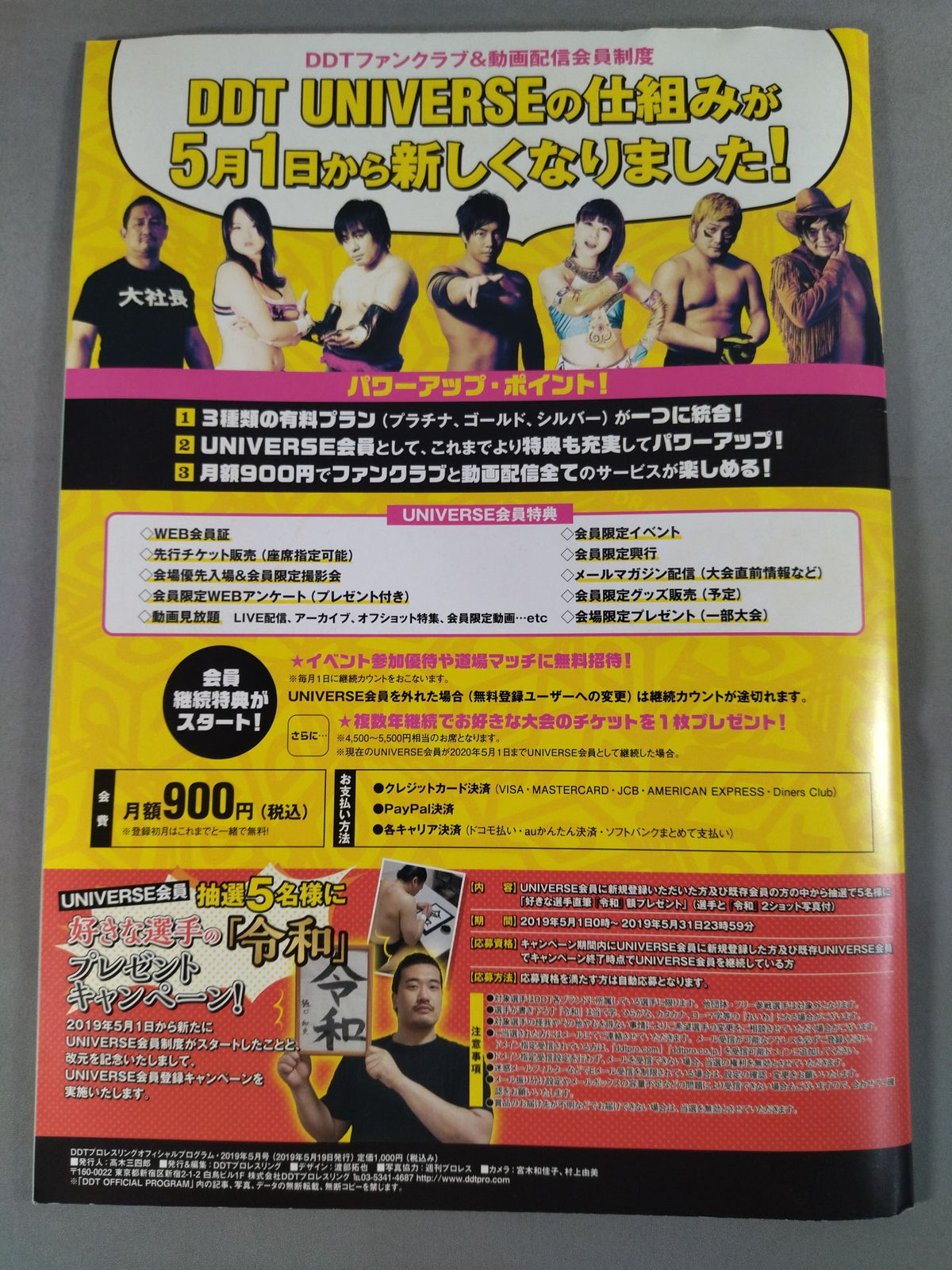 DDTオフィシャルプログラム 2019年5月号 Vol.63