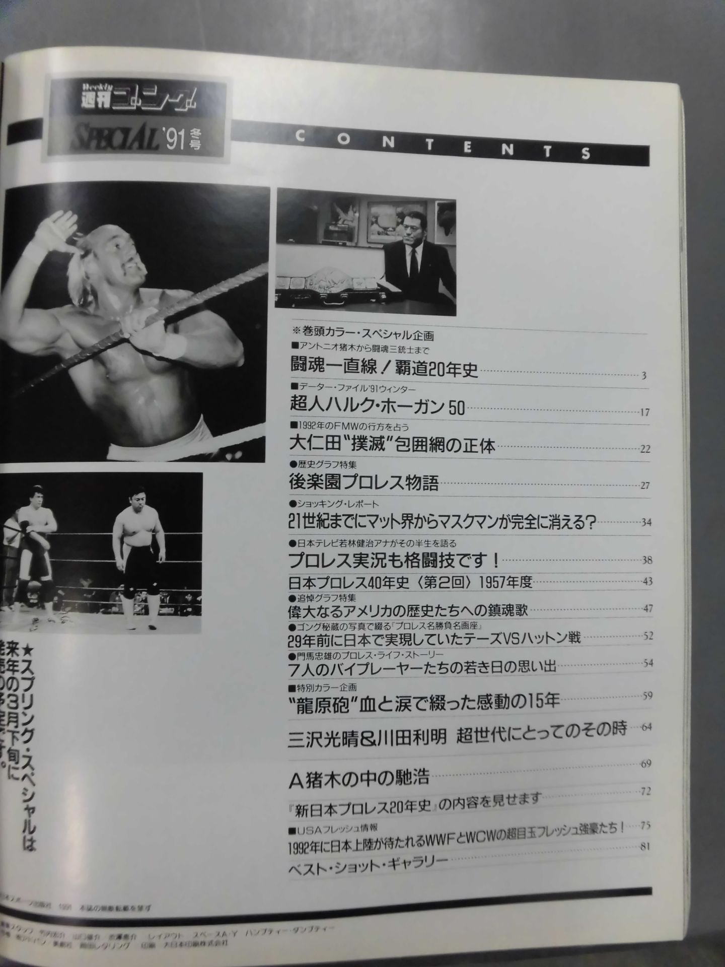 ゴング増刊号 ’91冬号 週刊ゴングSPECIAL