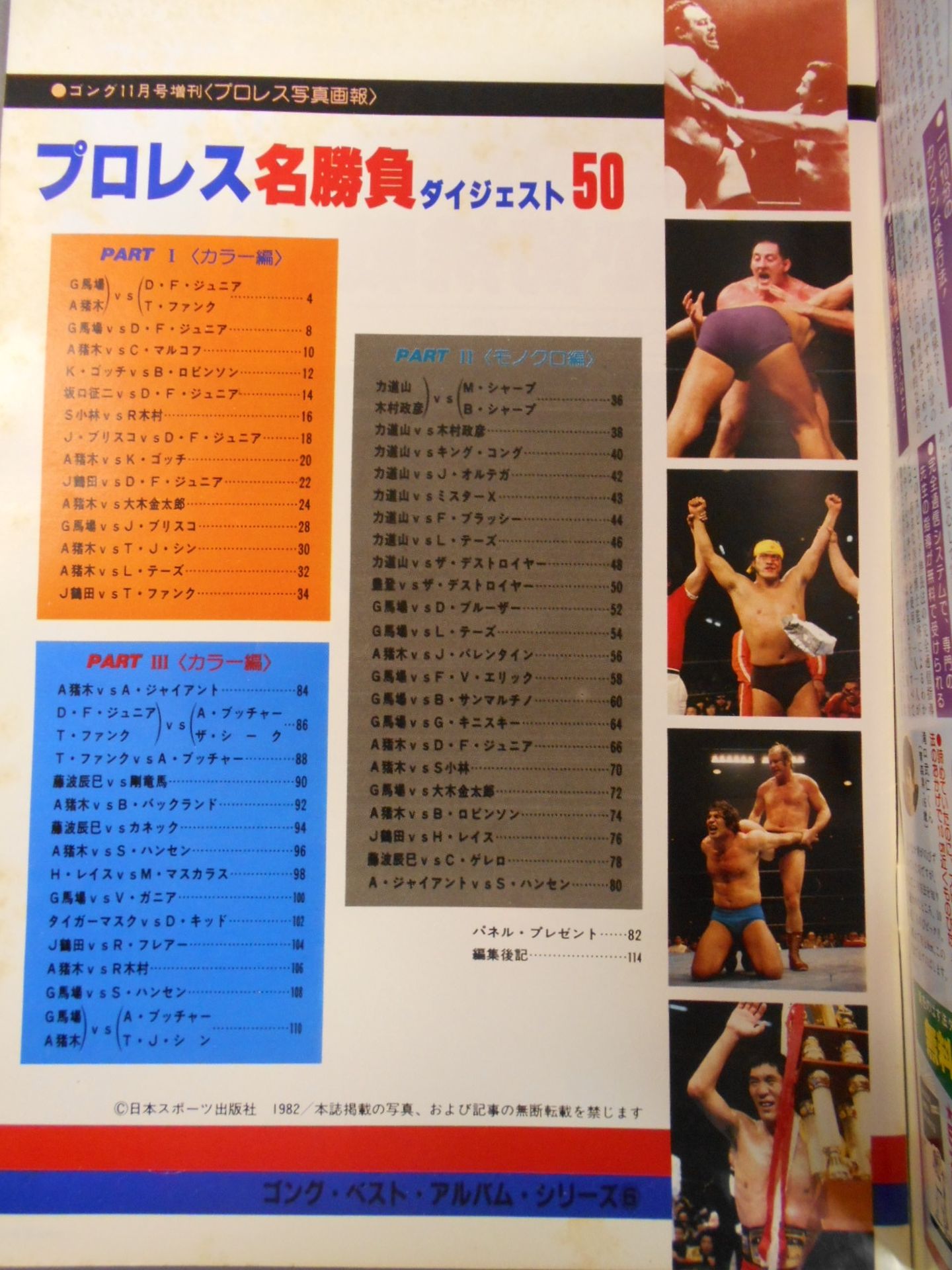 Gong Special Issue Pro Wrestling Famous Game DIGEST50 ~ Gong Best Album Series (6) ~