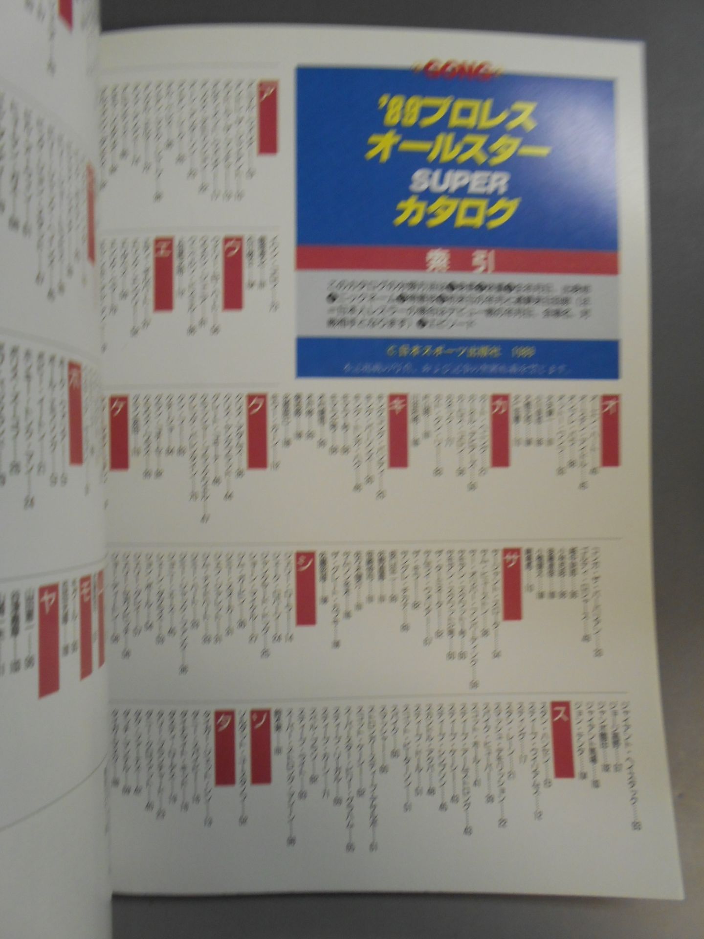 Gong Special Issue 89 Pro Wrestling  All-Star SUPER Catalog