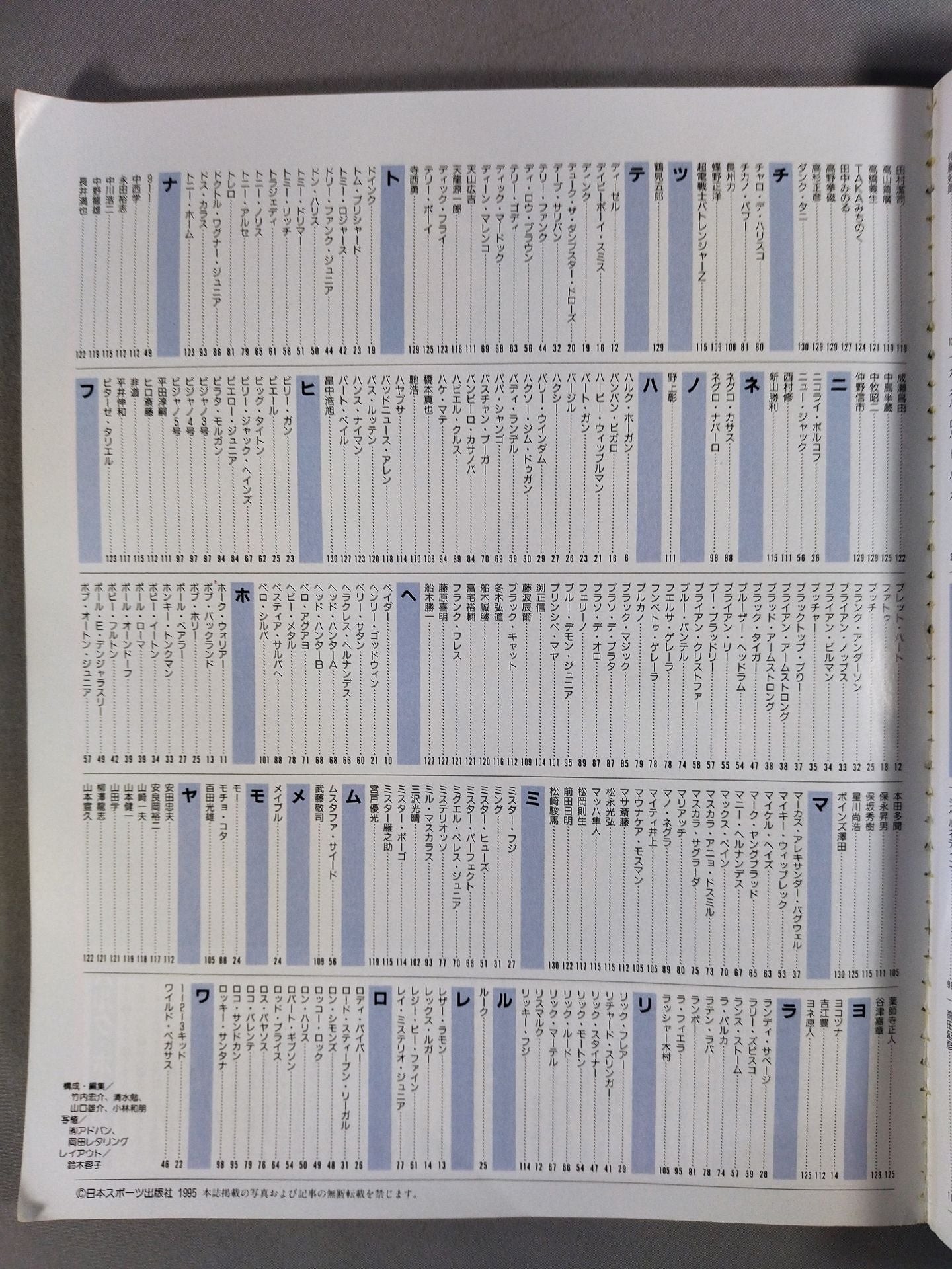 ゴング増刊号 95プロレスオールスターSUPERカタログ