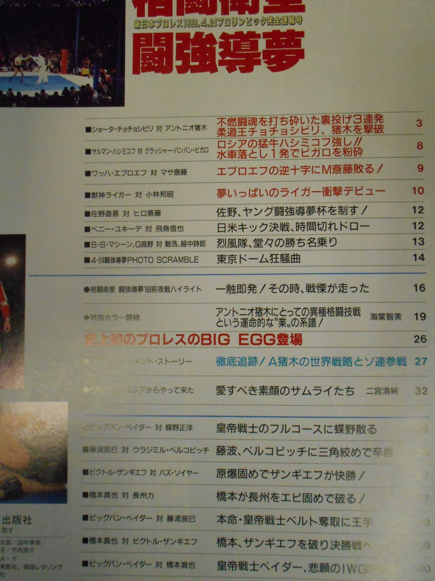 ゴング増刊号 格闘衛星 闘強導夢 <ゴング・スーパー・グラフィック・シリーズNo.12>