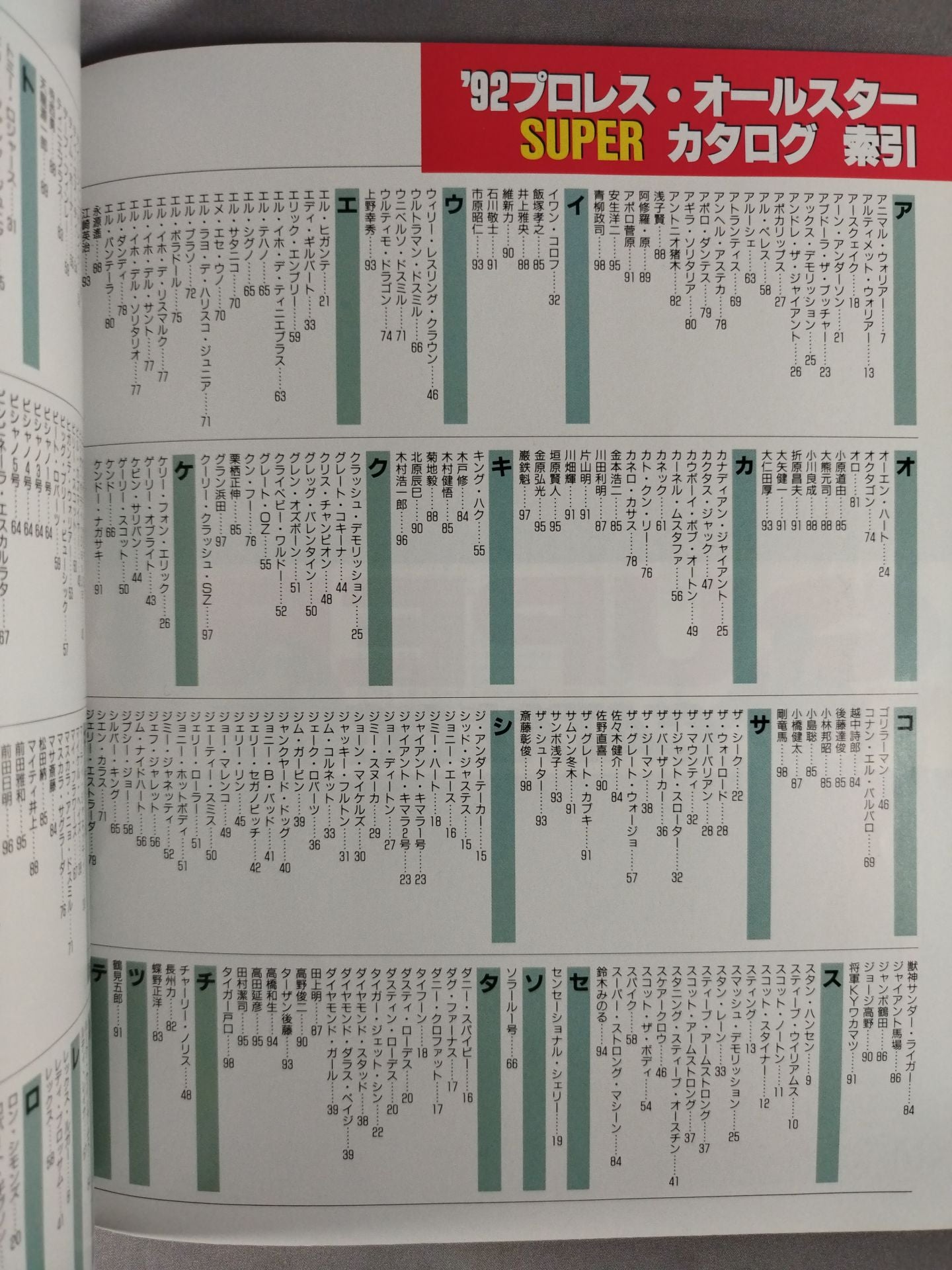 Gong Special Issue 92 Pro Wrestling All-Star SUPER Catalog