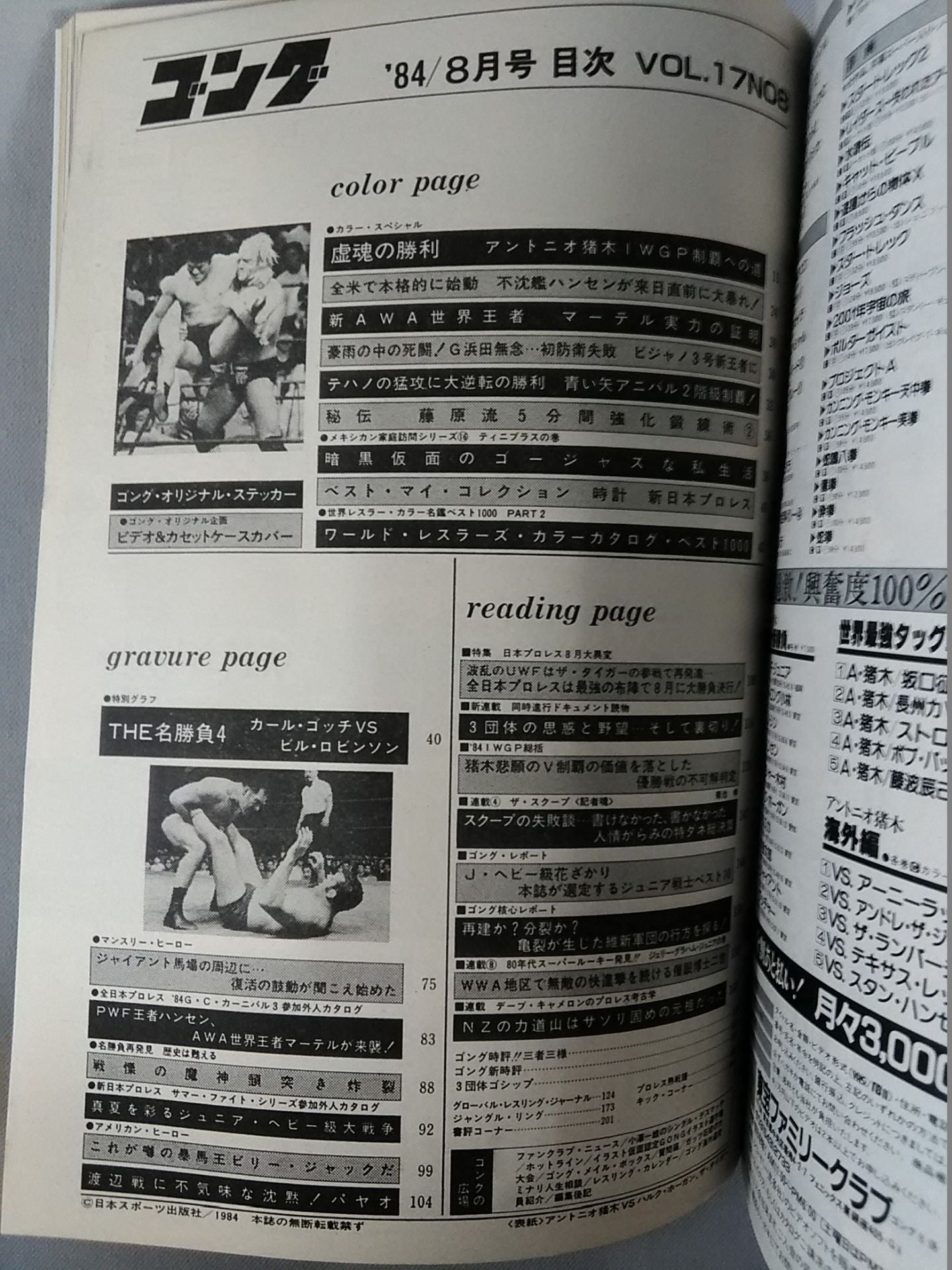月刊ゴングVol.17 No.8