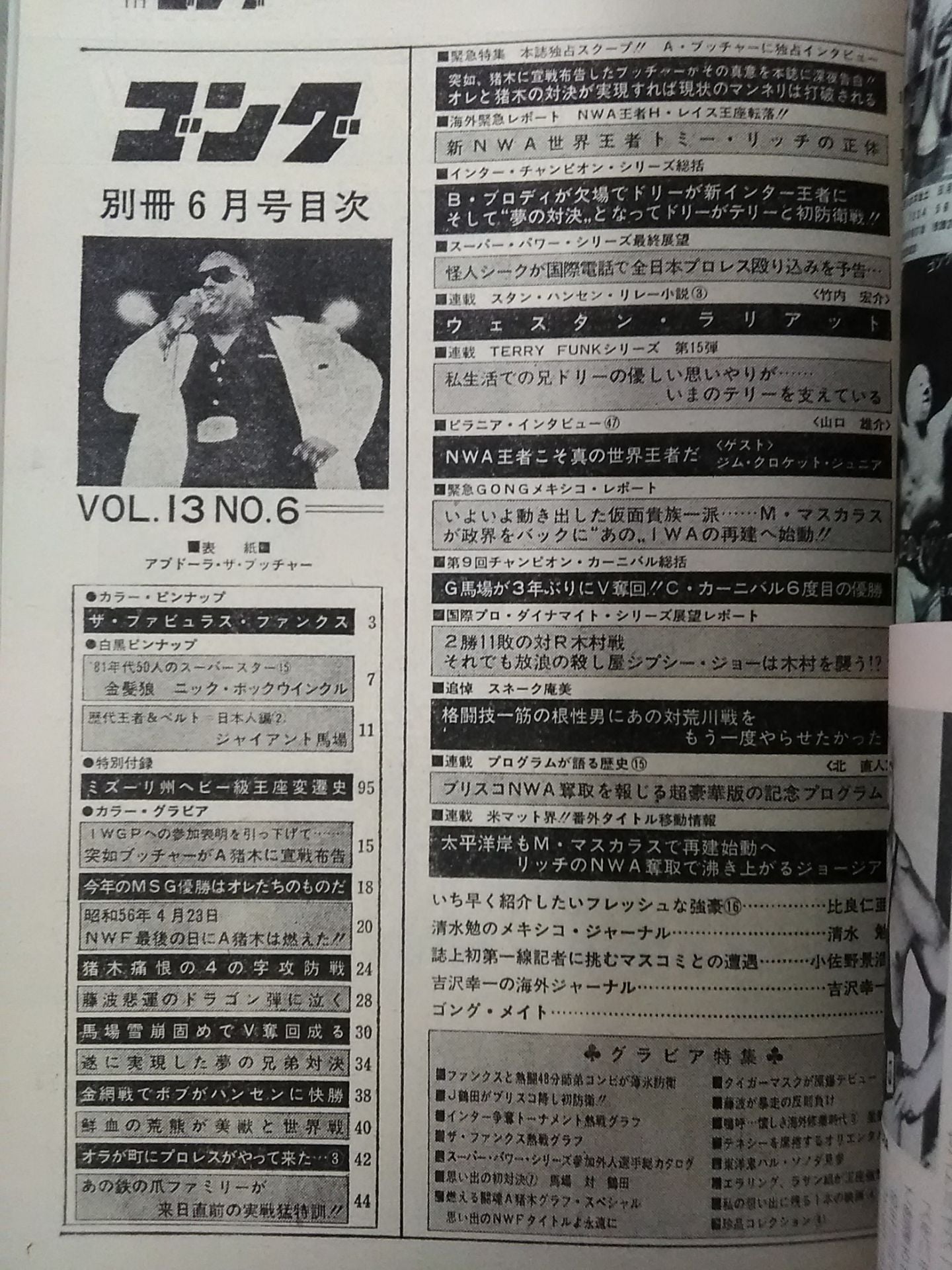 別冊ゴングVol.13 No.6