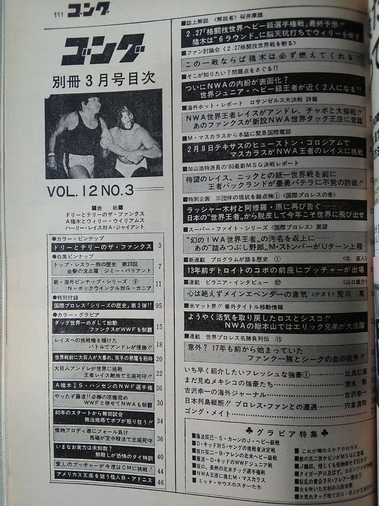 別冊ゴングVol.12 No.3