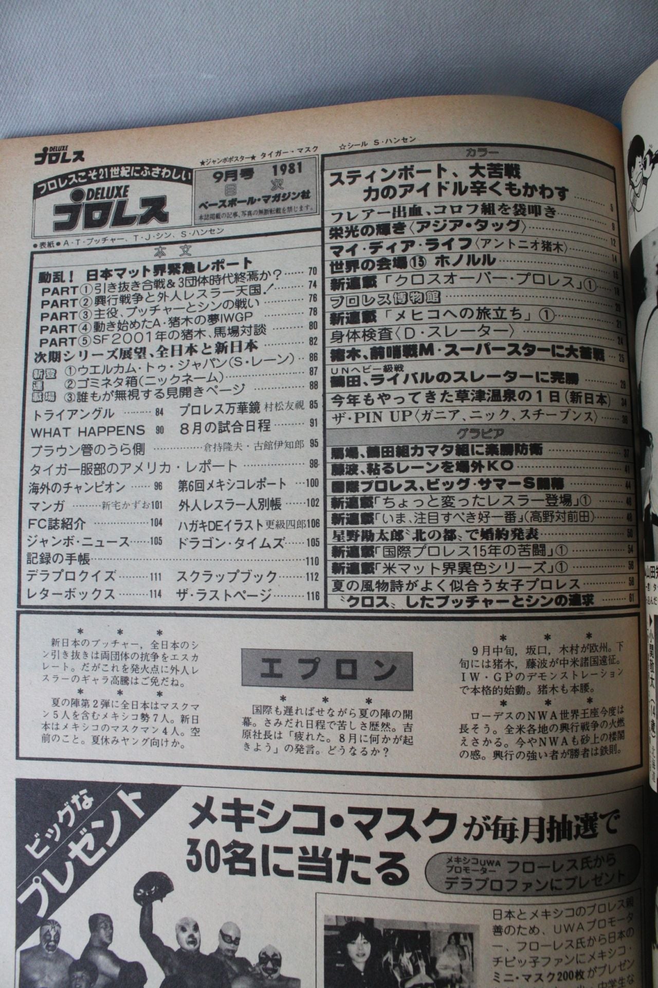 デラックスプロレス 1981年9月号