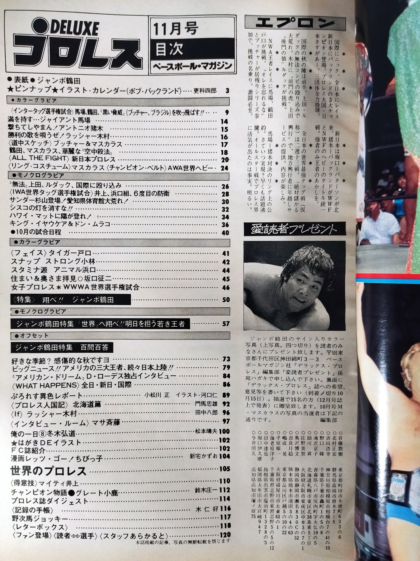 デラックスプロレス 1979年11月号