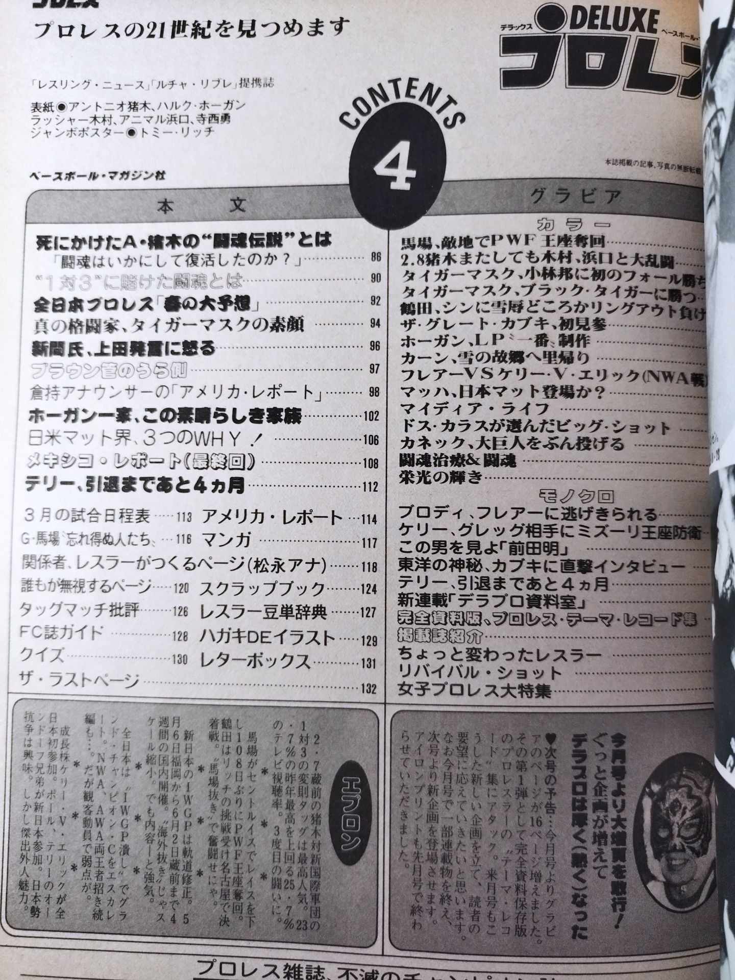 デラックスプロレス 1983年4月号