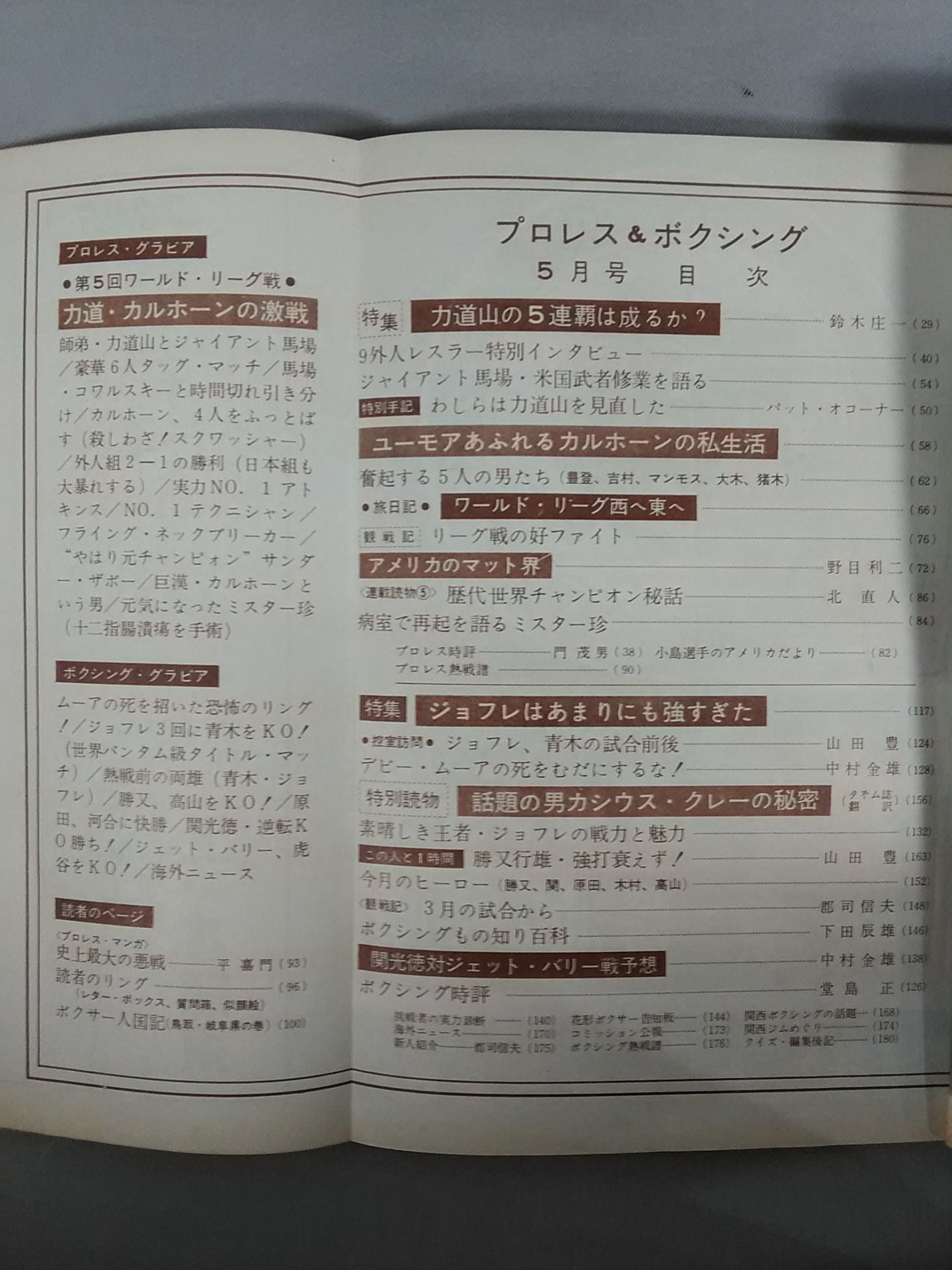 Pro Wrestling & Boxing 1963.05