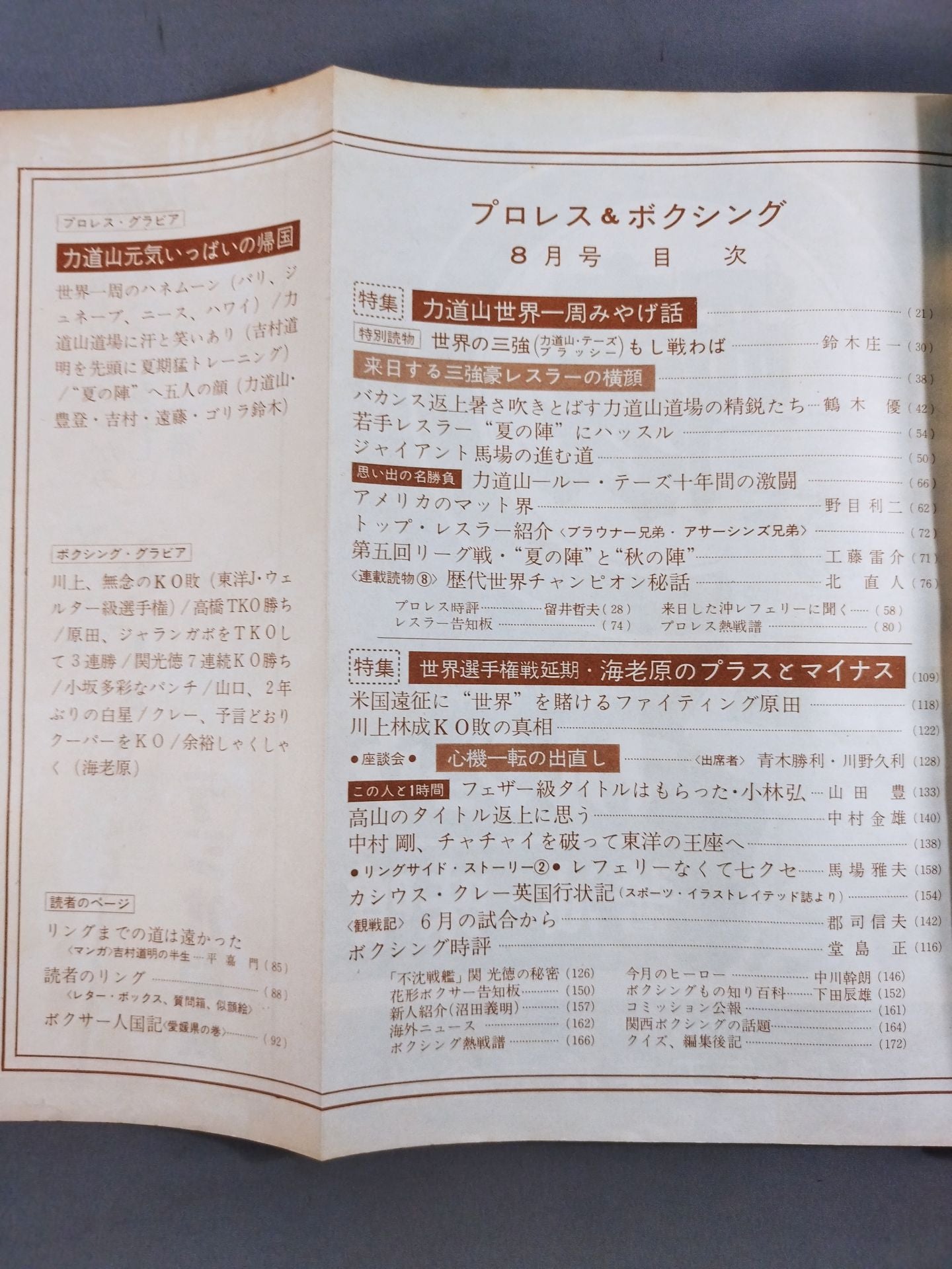 Pro Wrestling & Boxing 1963.08