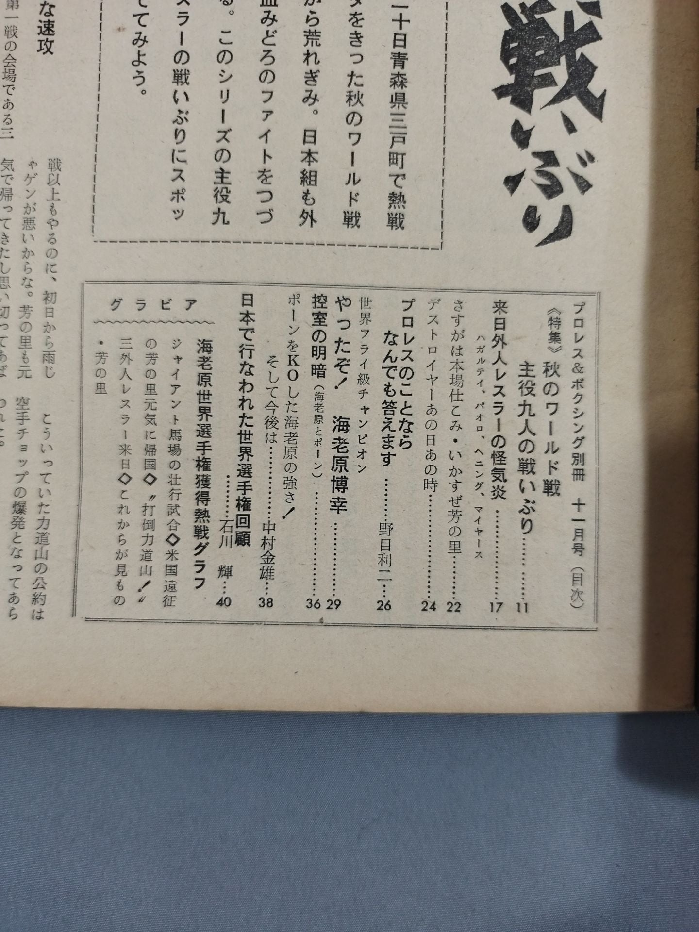 Pro Wrestling & Boxing November 1963