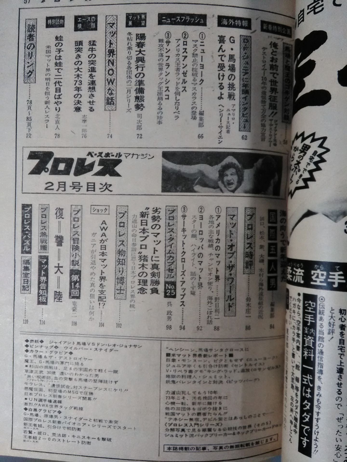 Pro Wrestling Monthly February 1973