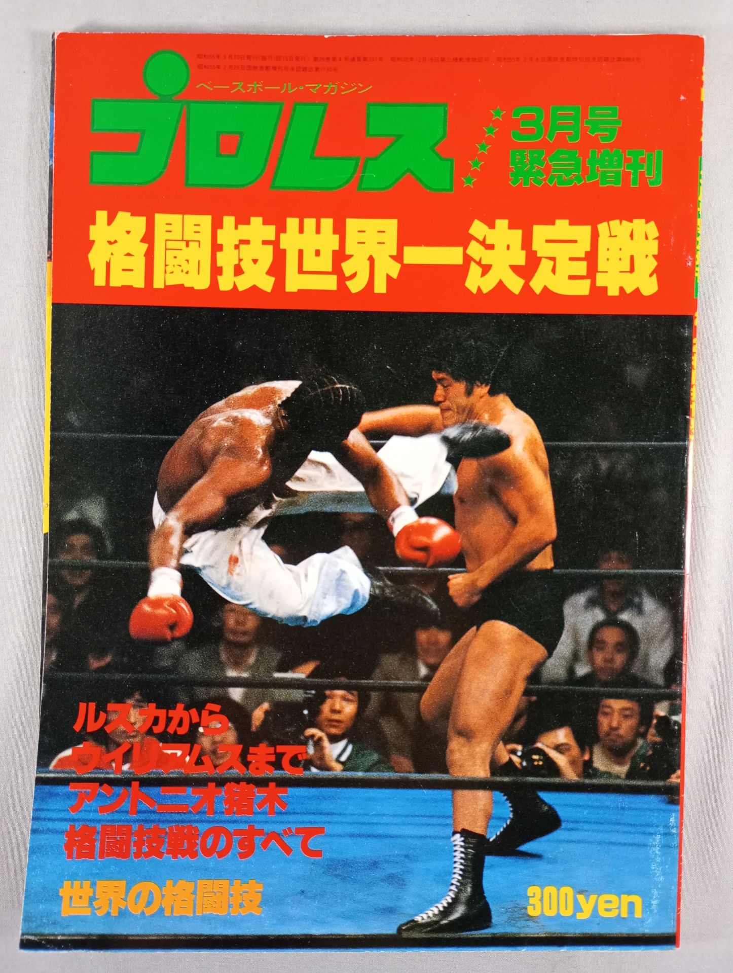 別冊ゴング1976年3月号 猪木vsルスカ格闘技世界戦詳報 プロレス雑誌