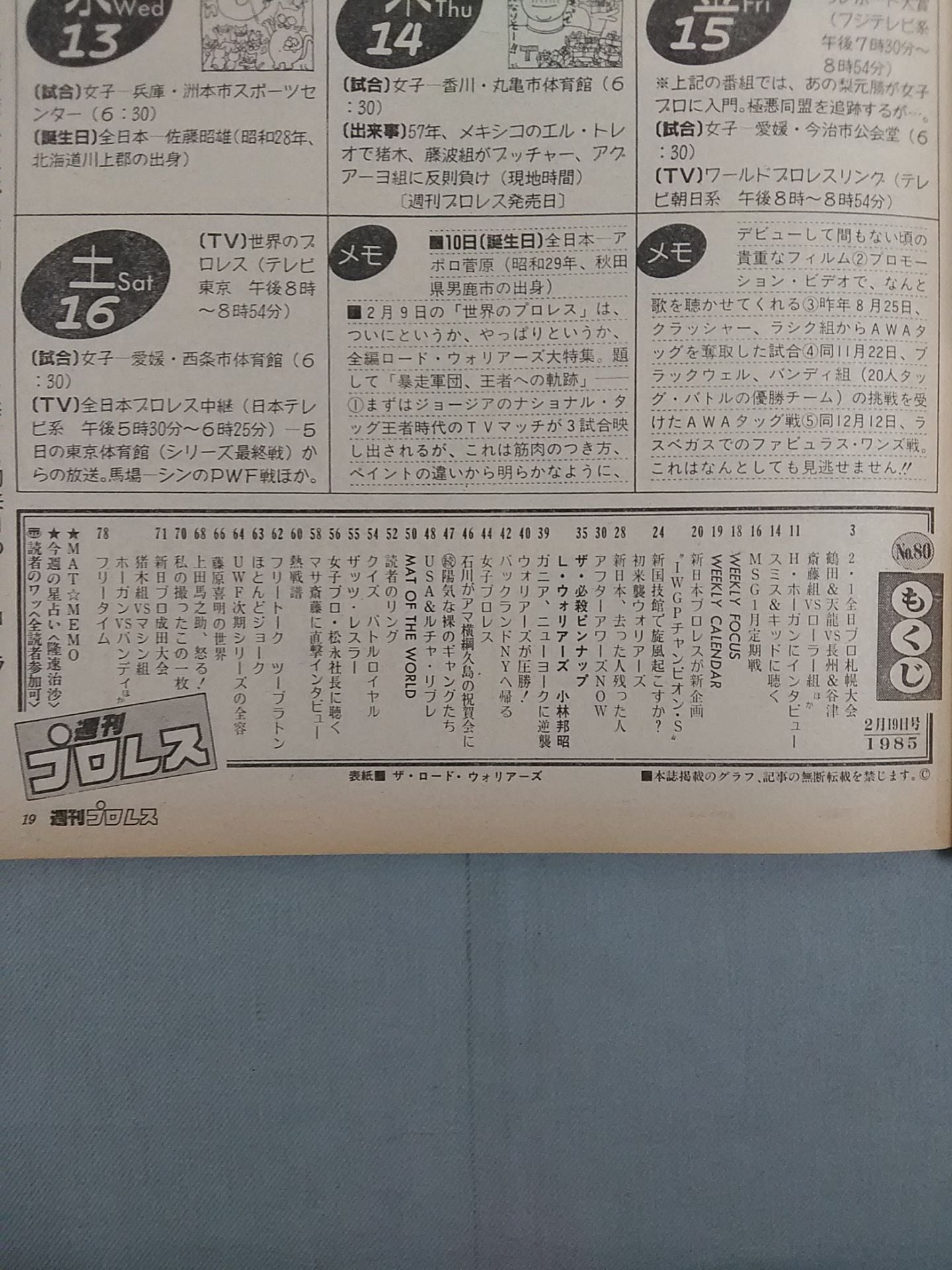 Weekly Pro Wrestling 80