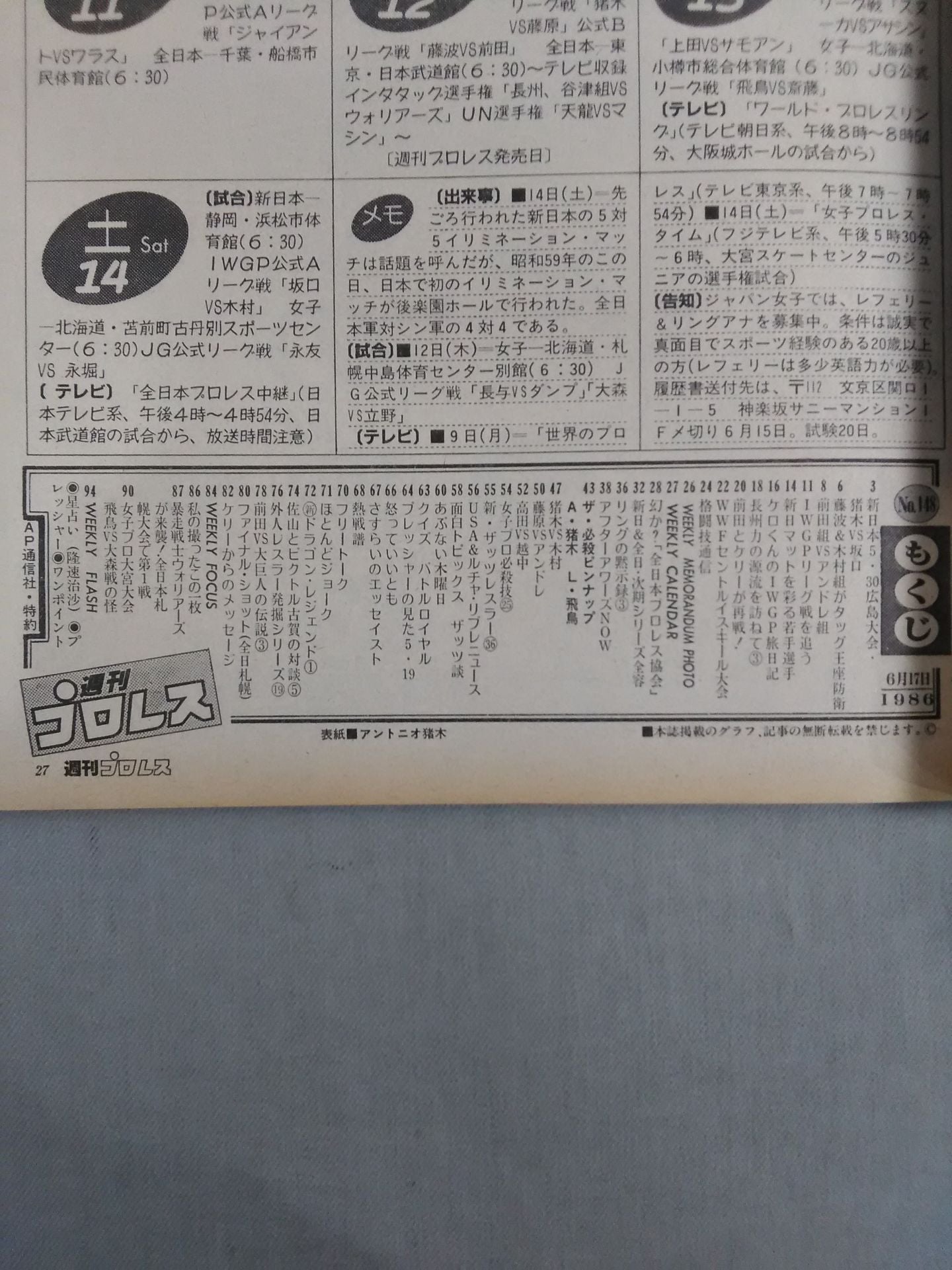 Weekly Pro Wrestling 148