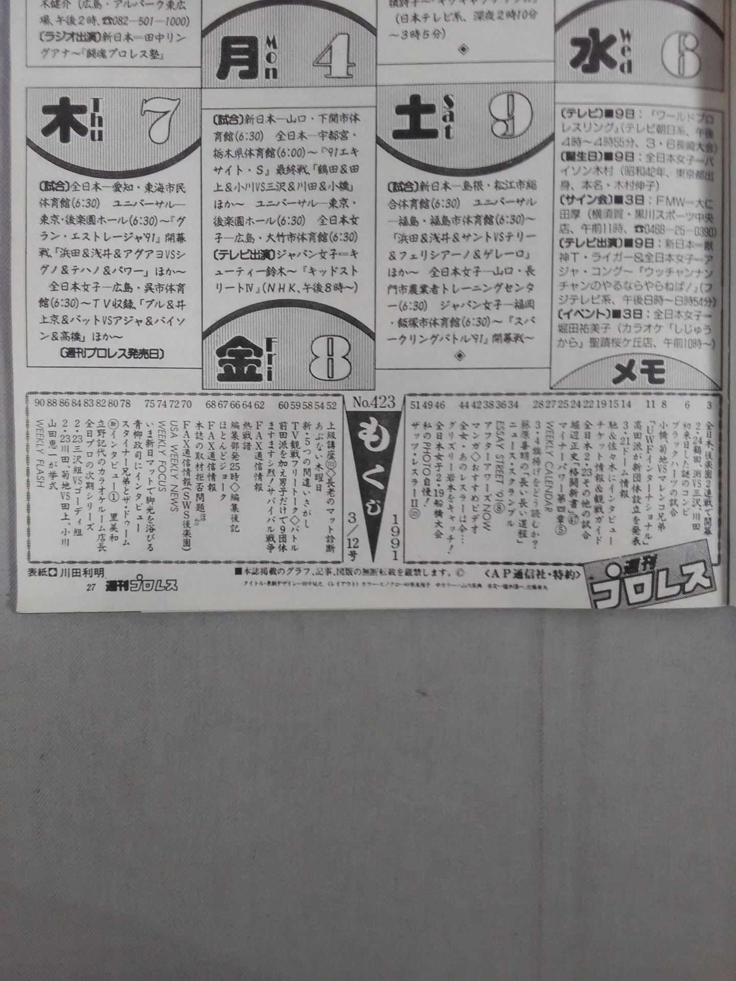 Weekly Pro Wrestling 423