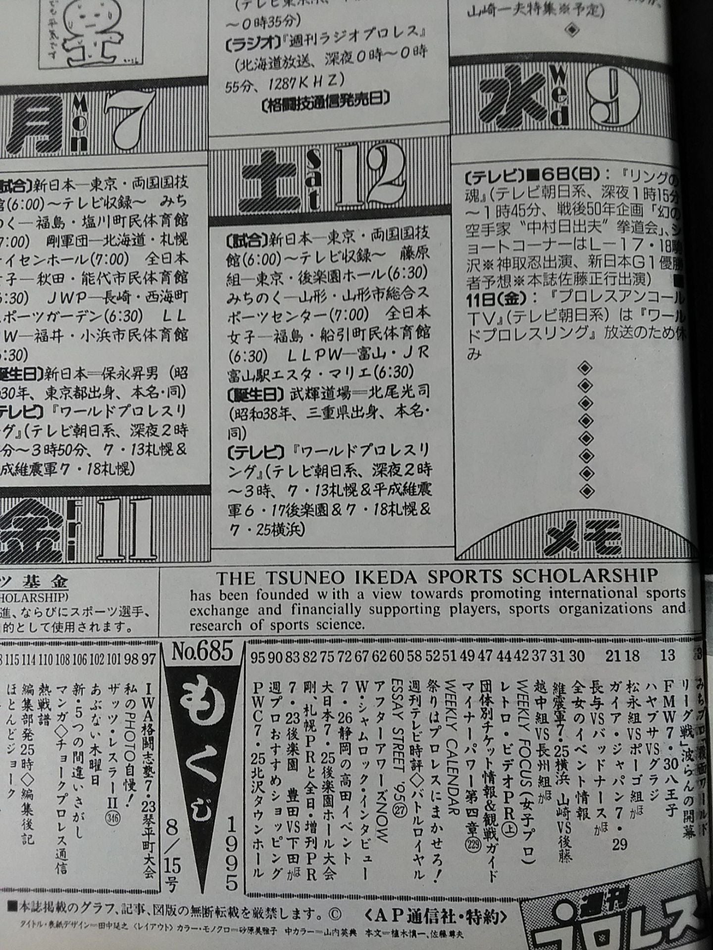 Weekly Pro Wrestling 685