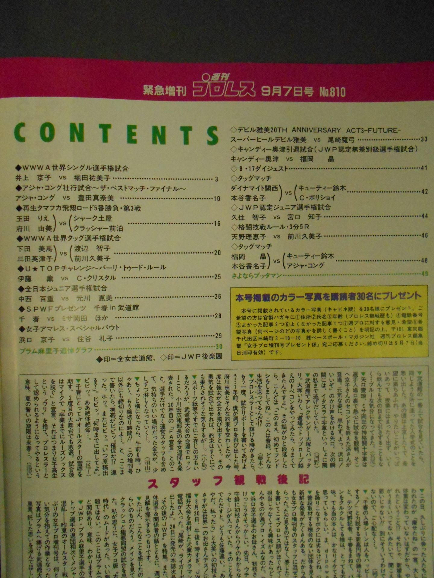 Weekly Pro Wrestling 810