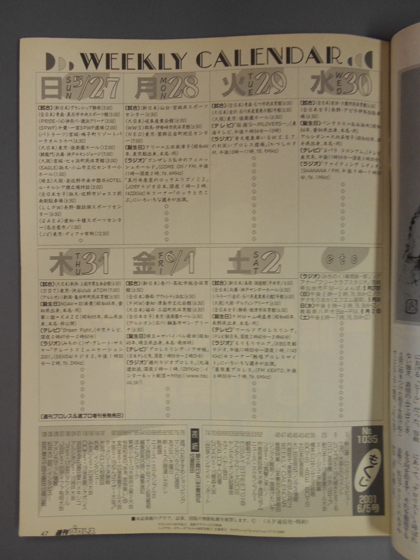 週刊プロレス1035